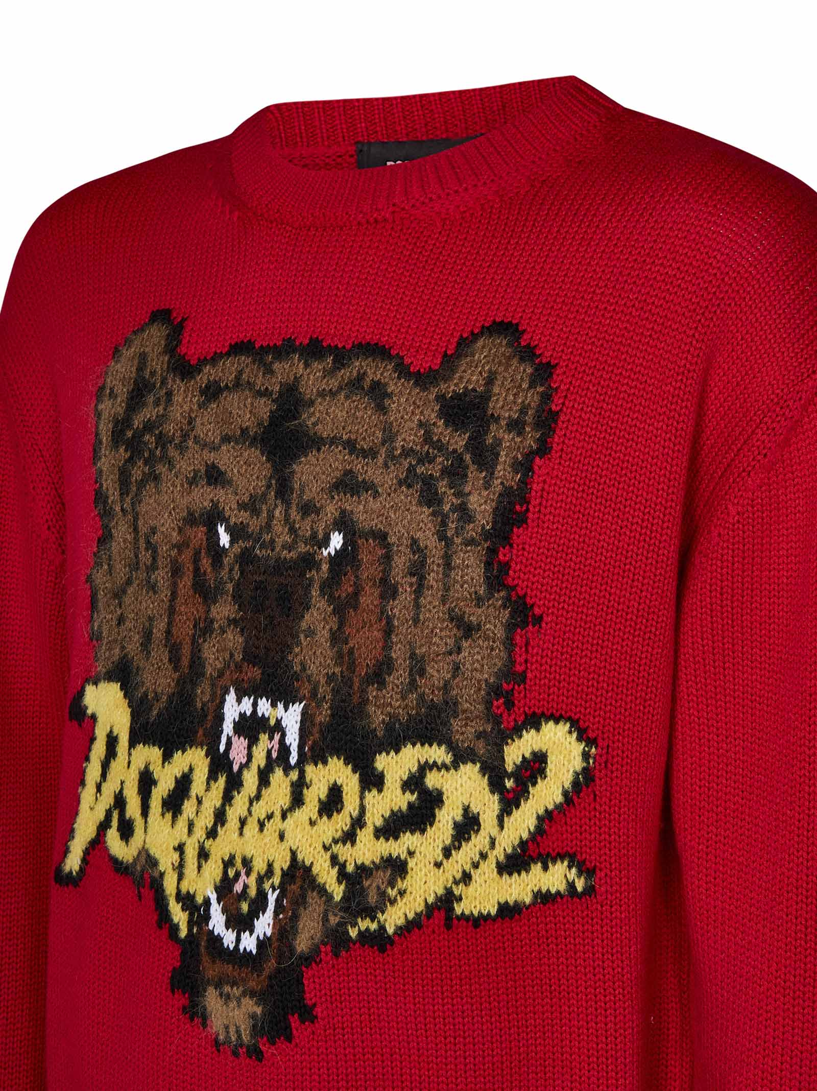 DSQUARED2-OUTLET-SALE-Sweatshirts ROT-ARCHIVIST