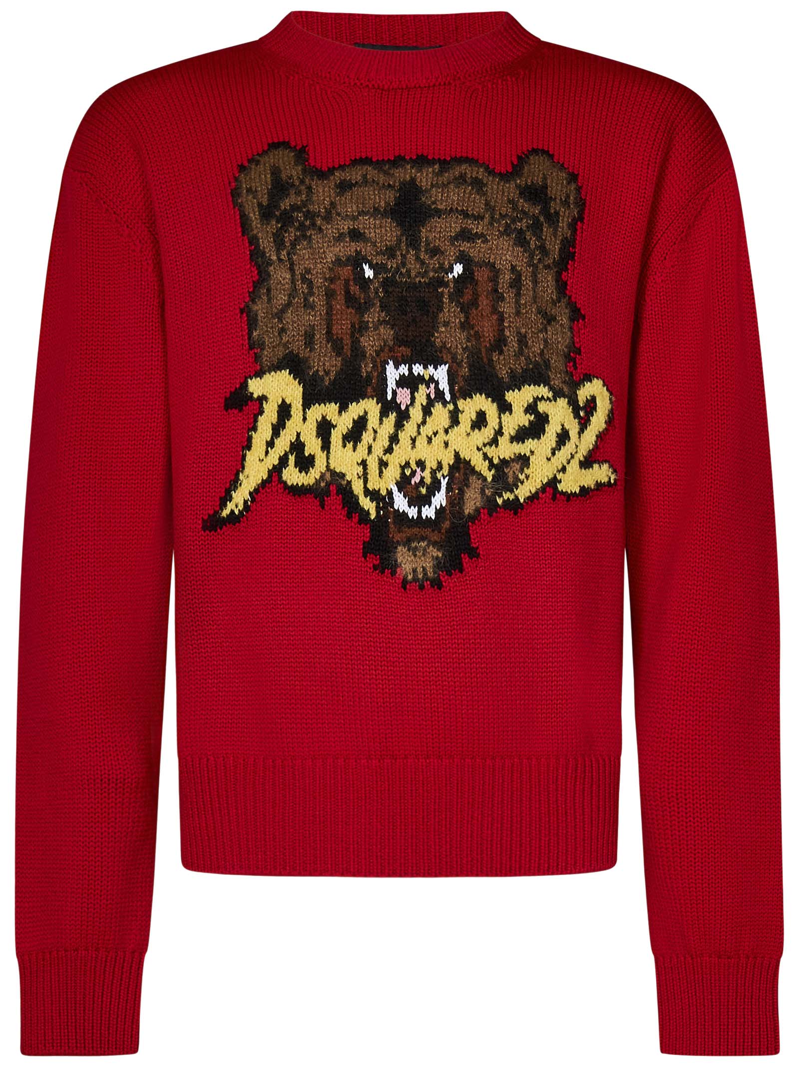 DSQUARED2-OUTLET-SALE-Sweatshirts ROT-ARCHIVIST