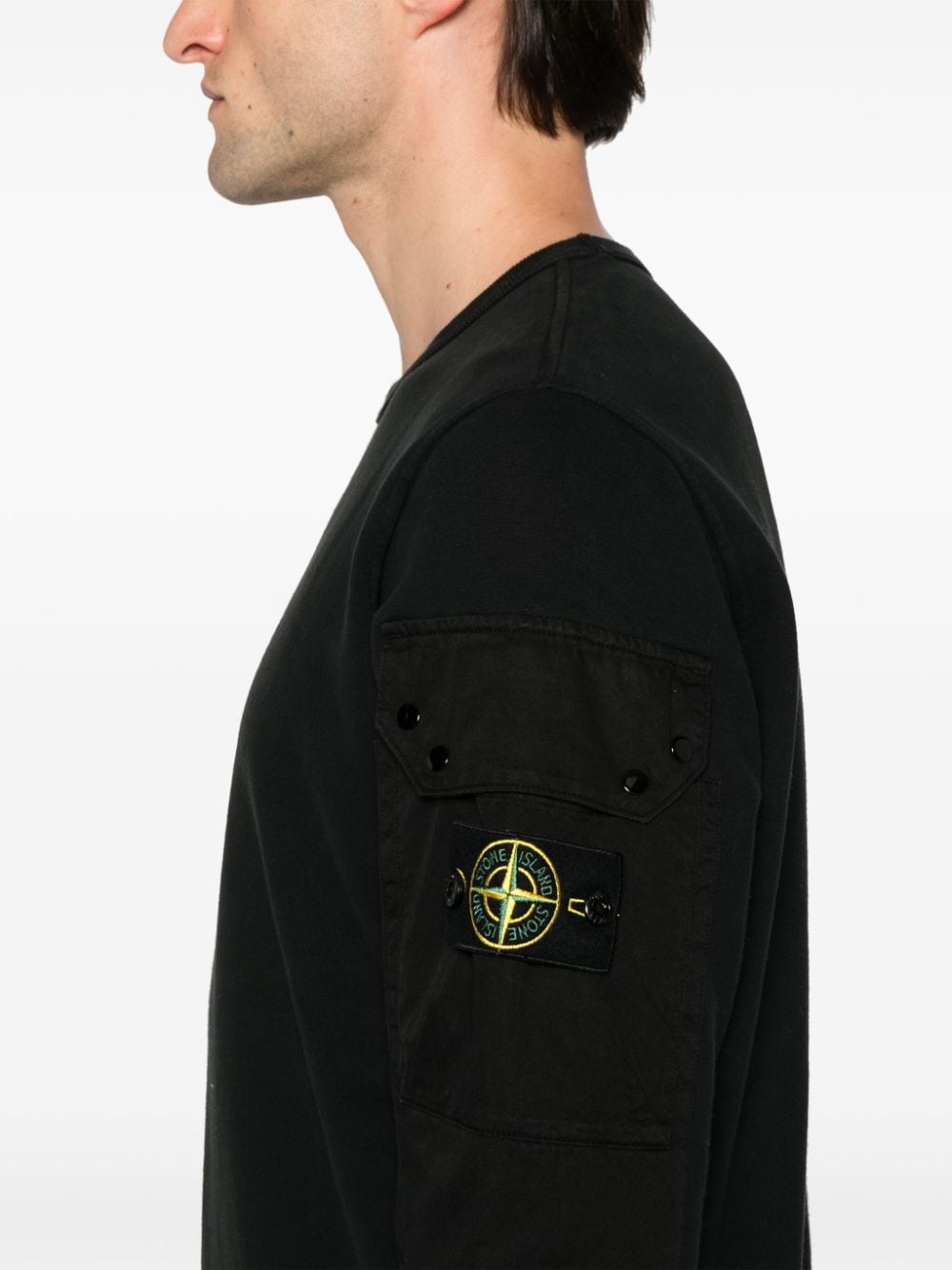 Stone Island-OUTLET-SALE-Sweatshirts SCHWARZ-ARCHIVIST