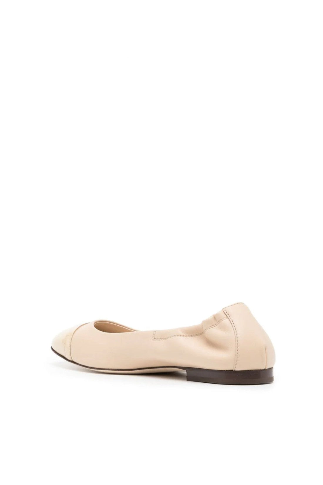 Tod's-OUTLET-SALE-T Logo Strap Leather Ballerinas-ARCHIVIST