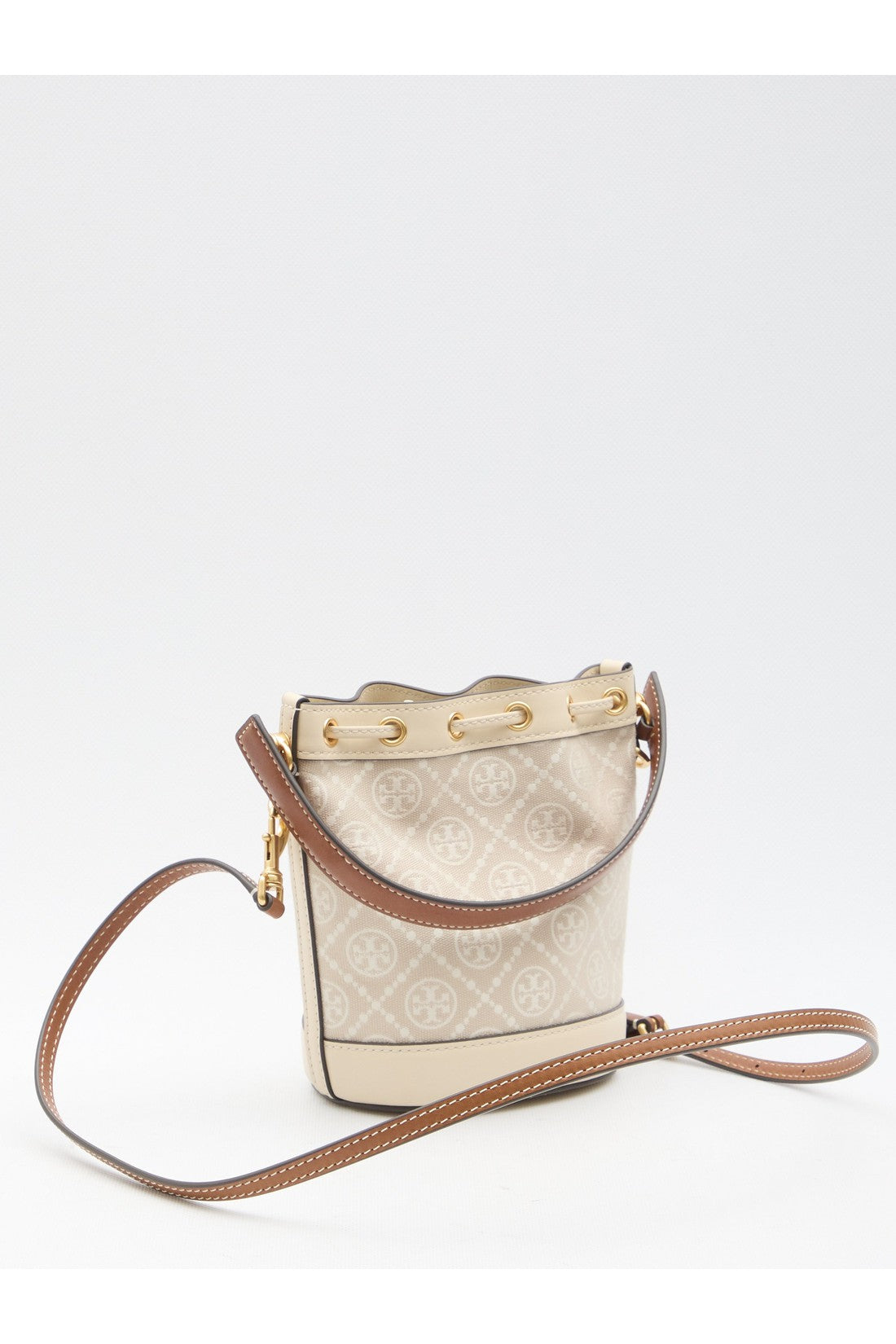 TORY BURCH-OUTLET-SALE-T Monogram Mini Bucket Bag-ARCHIVIST