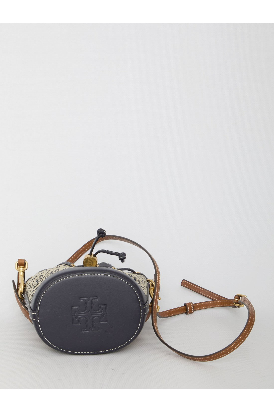 TORY BURCH-OUTLET-SALE-T Monogram Mini Bucket Bag-ARCHIVIST