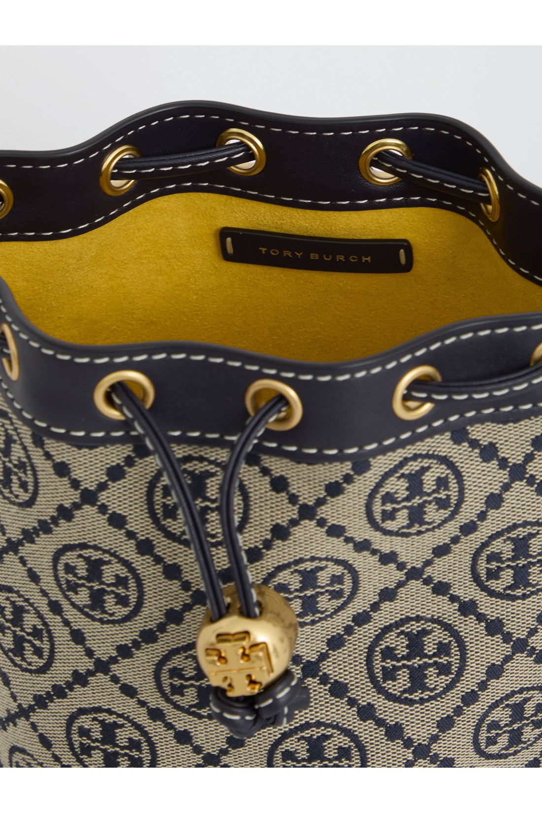 TORY BURCH-OUTLET-SALE-T Monogram Mini Bucket Bag-ARCHIVIST