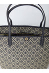 TORY BURCH-OUTLET-SALE-T Monogram Zip Tote bag-ARCHIVIST