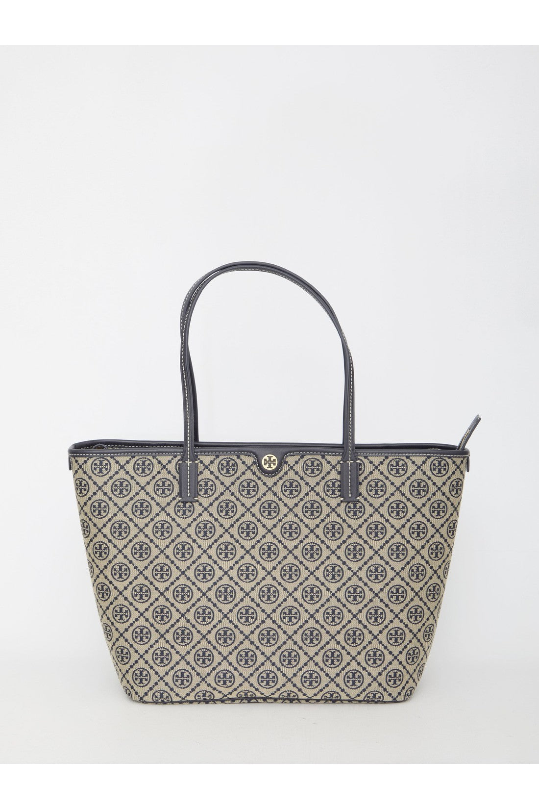 TORY BURCH-OUTLET-SALE-T Monogram Zip Tote bag-ARCHIVIST