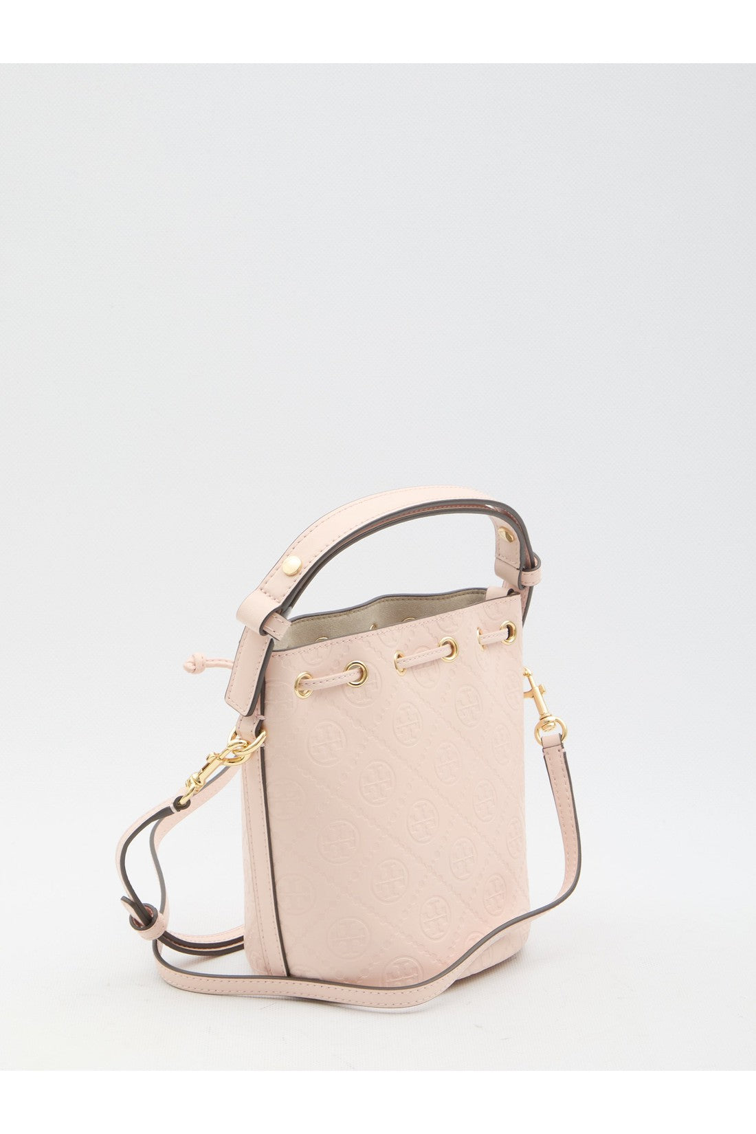 TORY BURCH-OUTLET-SALE-T Monogram mini bucket bag-ARCHIVIST