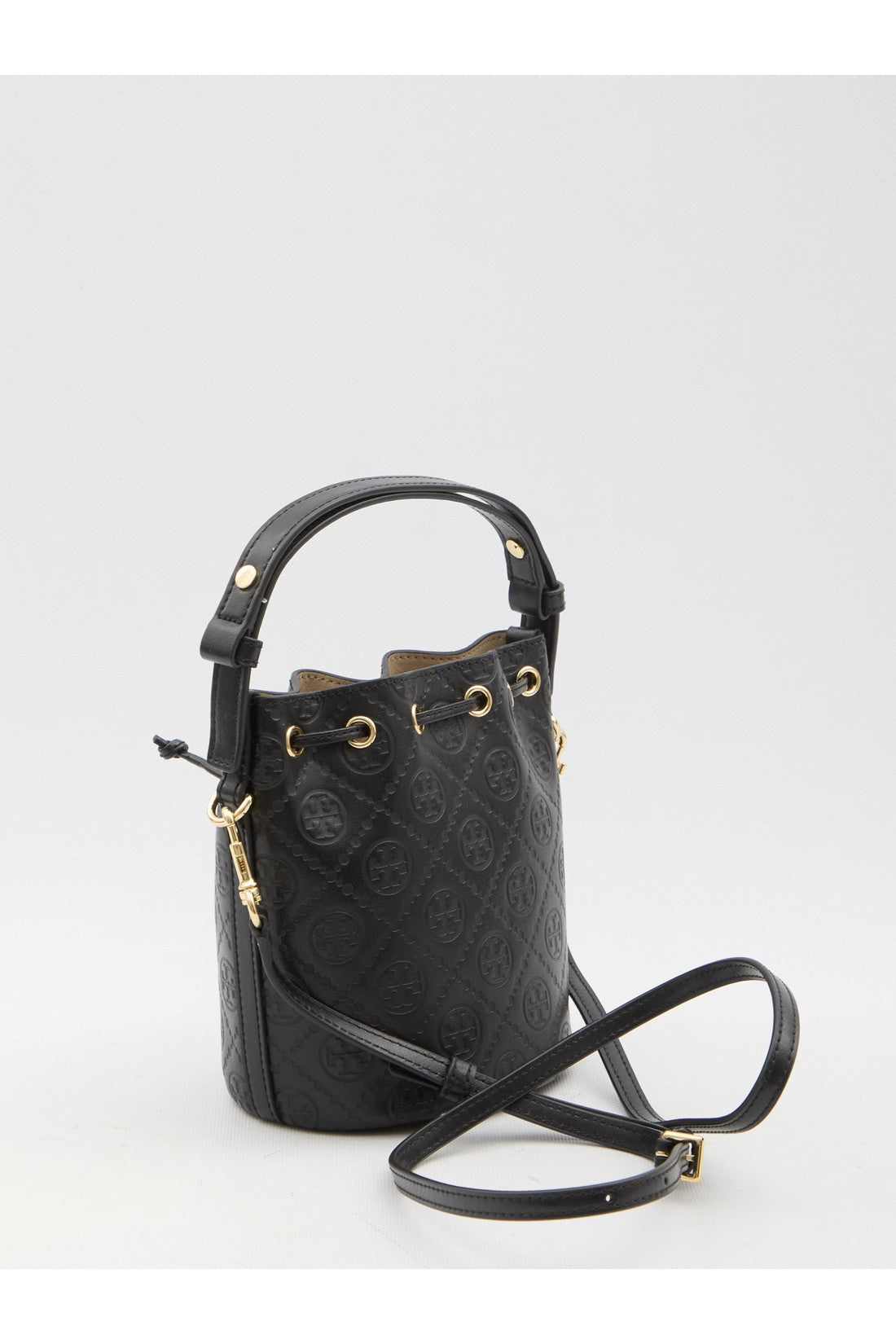 TORY BURCH-OUTLET-SALE-T Monogram mini bucket bag-ARCHIVIST