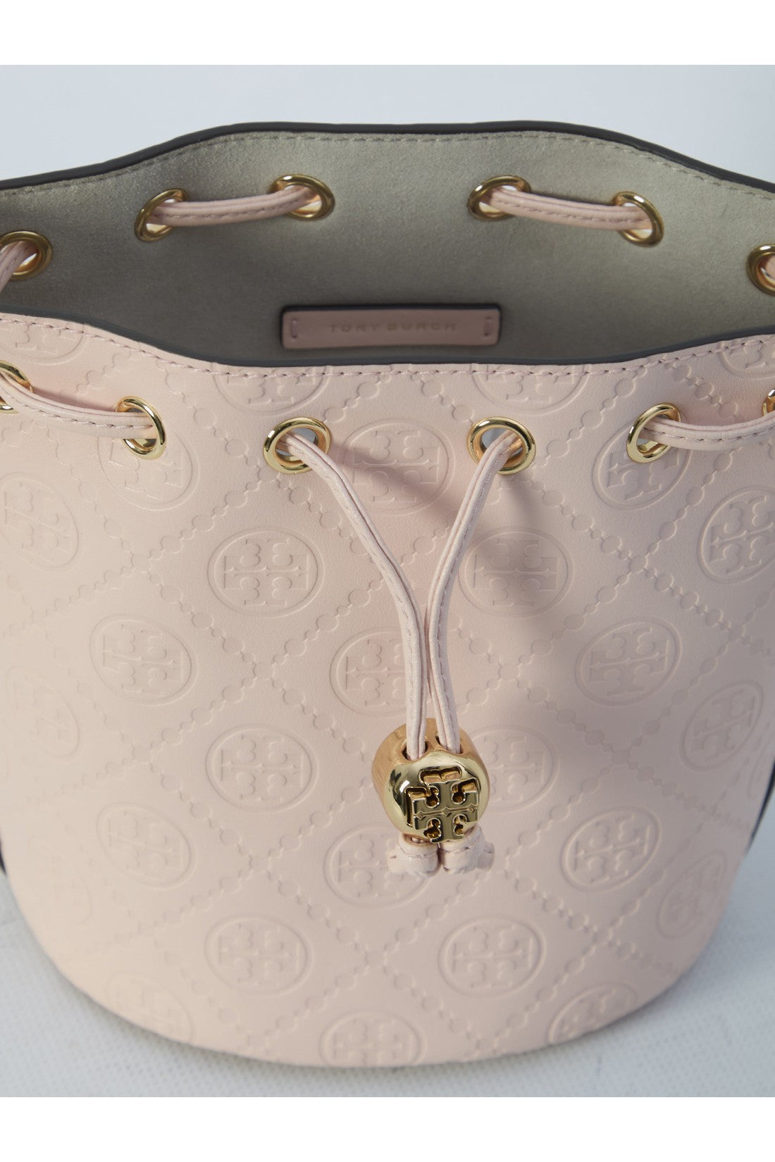 TORY BURCH-OUTLET-SALE-T Monogram mini bucket bag-ARCHIVIST