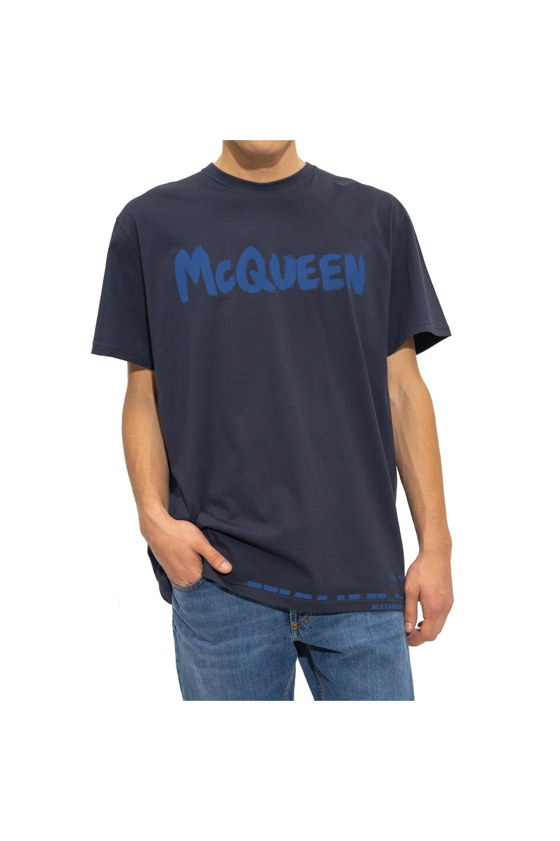 ALEXANDER MCQUEEN-OUTLET-SALE-T-Shirt Blau-ARCHIVIST