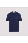 BRUNELLO CUCINELLI-OUTLET-SALE-T-Shirt Blau-ARCHIVIST