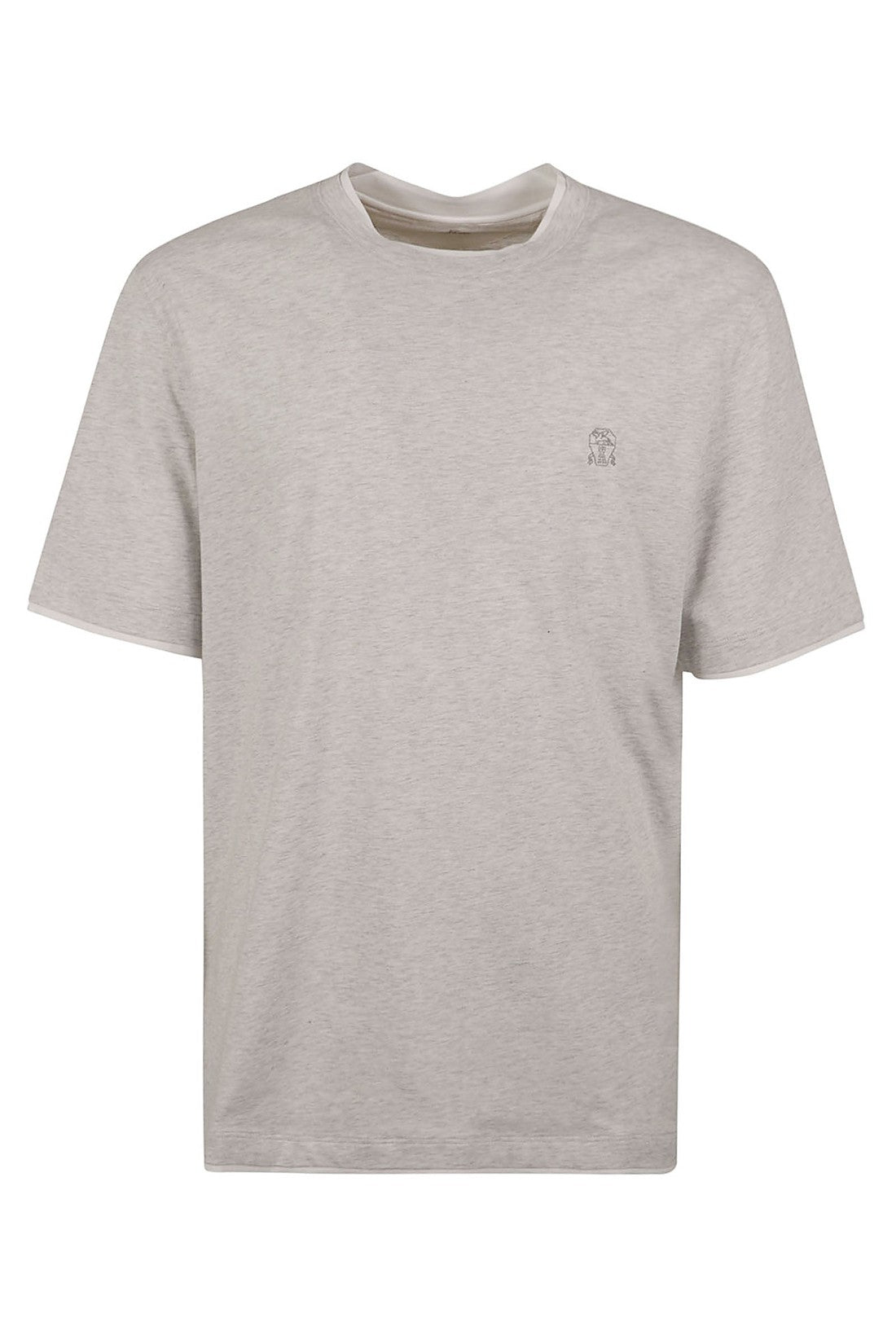 BRUNELLO CUCINELLI-OUTLET-SALE-T-Shirt Grau-ARCHIVIST