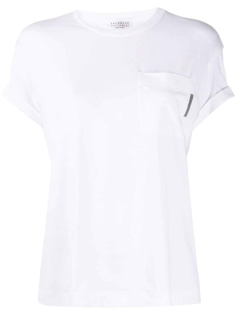 BRUNELLO CUCINELLI-OUTLET-SALE-T-Shirt Weiss-ARCHIVIST