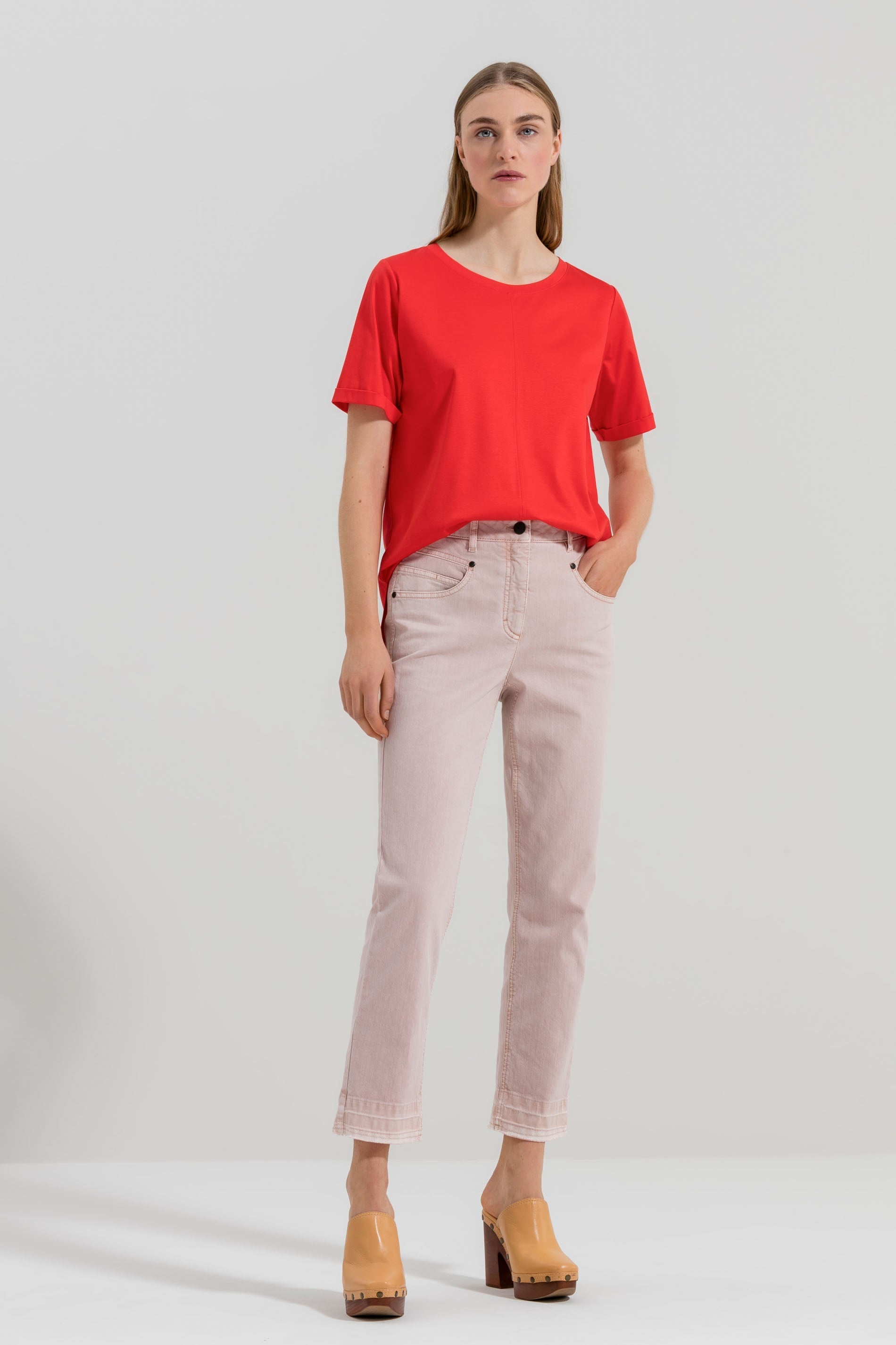 LUISA CERANO-OUTLET-SALE-T-Shirt aus Baumwolljersey-Shirts-34-power red-by-ARCHIVIST