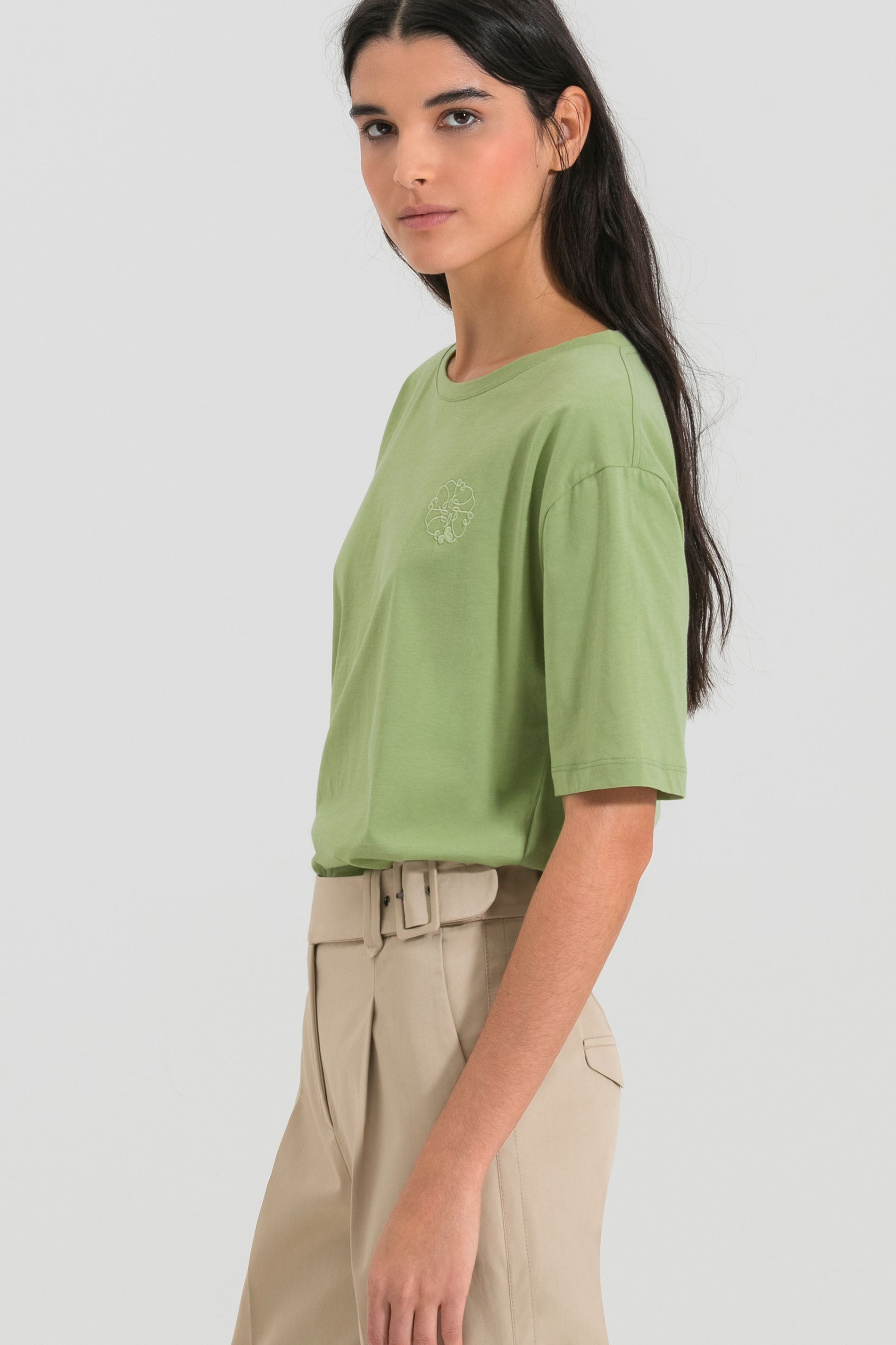 LUISA CERANO-OUTLET-SALE-T-Shirt mit Blumenstickerei-Shirts-by-ARCHIVIST