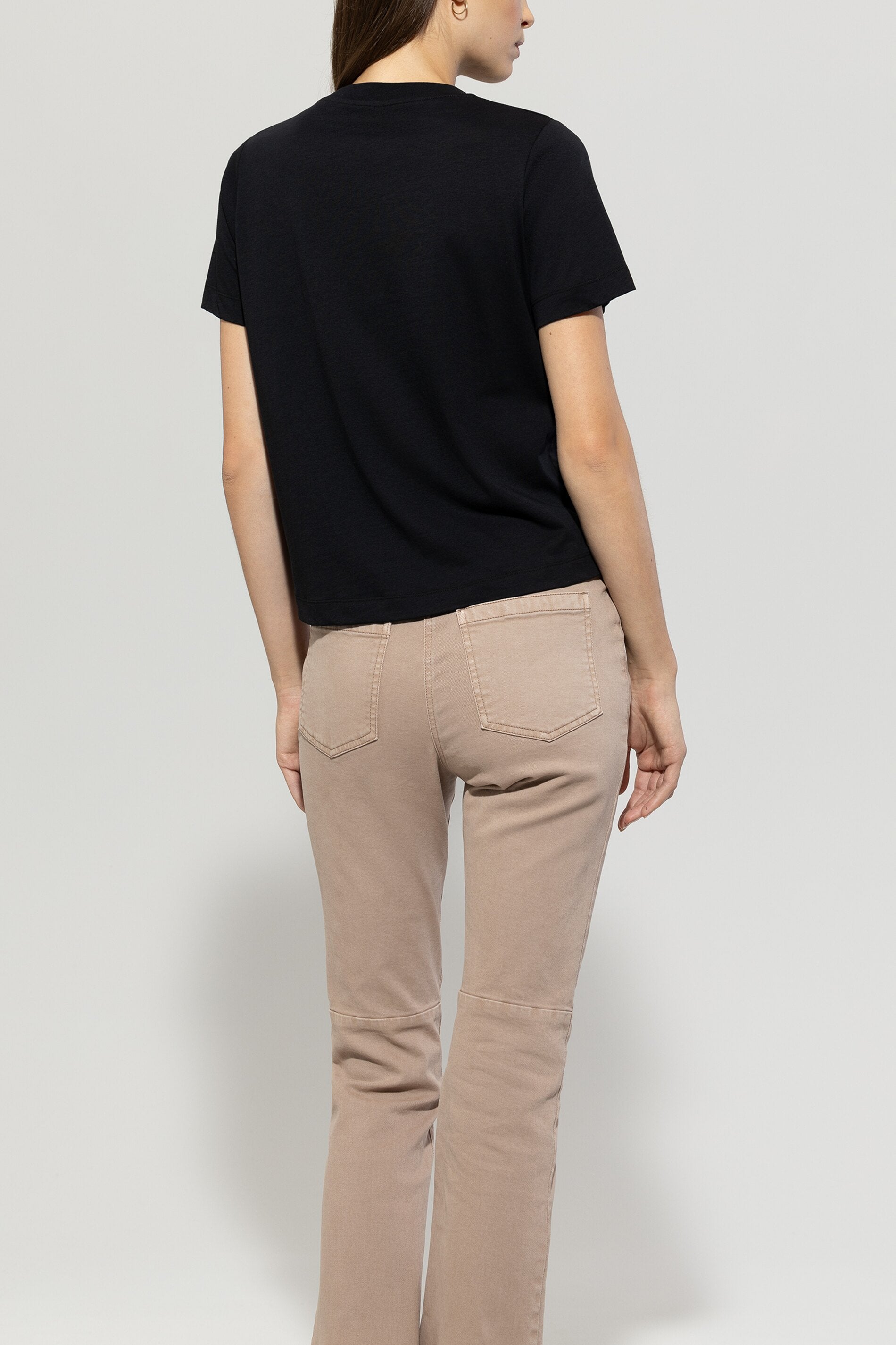 Luisa Cerano-T-Shirt mit Glitter-Print-Shirts-Black-Deal-Outlet-by-ARCHIVIST