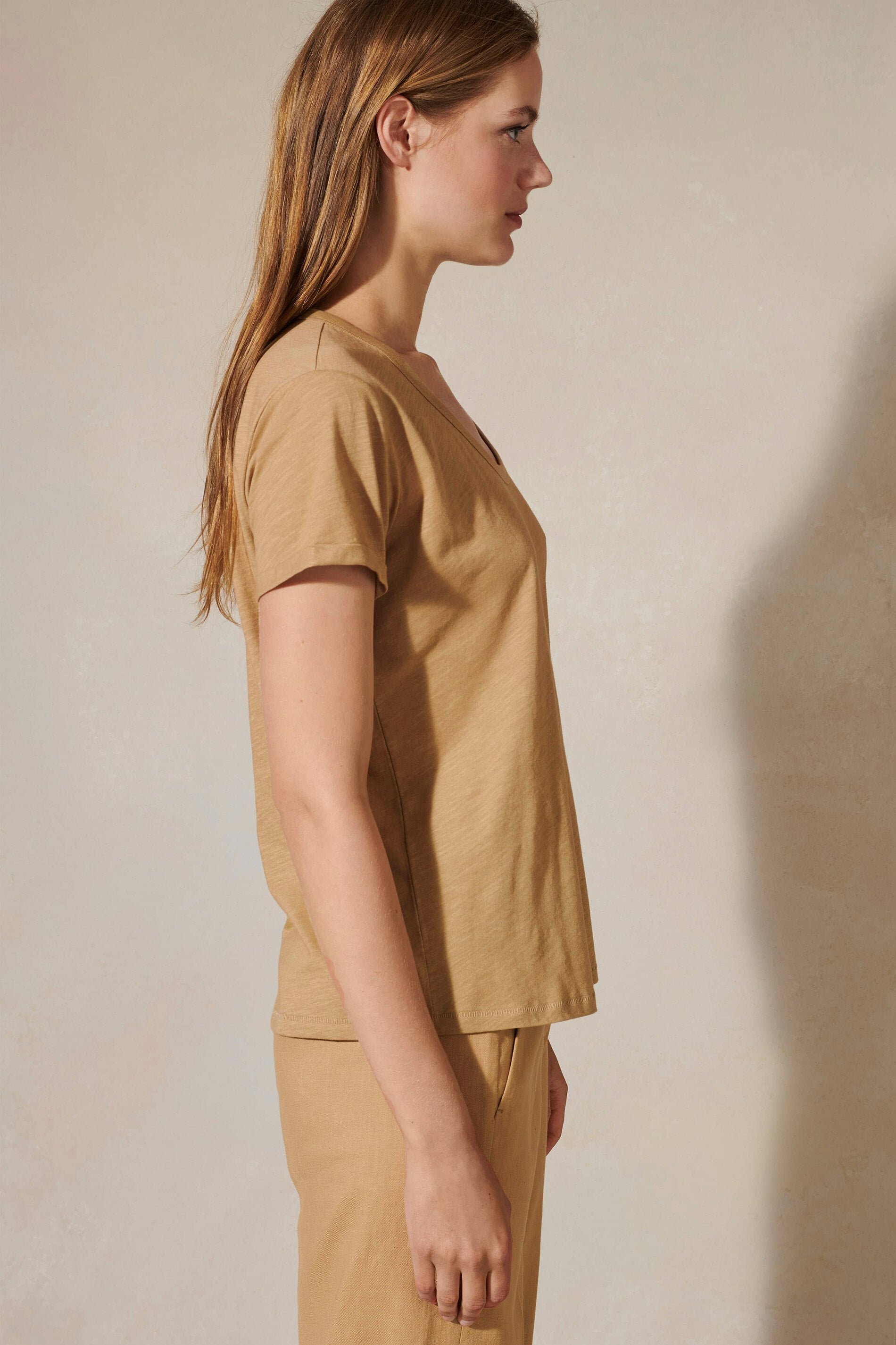 LUISA CERANO-OUTLET-SALE-T-Shirt mit U-Neck--by-ARCHIVIST
