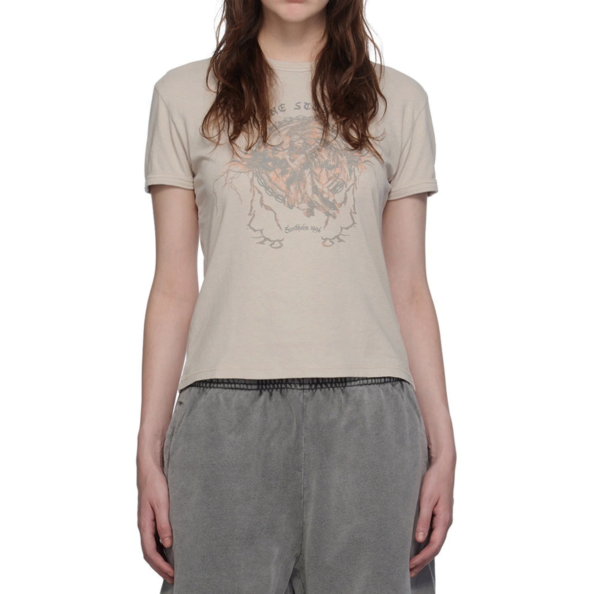 Acne Studios-OUTLET-SALE-T-Shirts & Polos BEIGE-ARCHIVIST