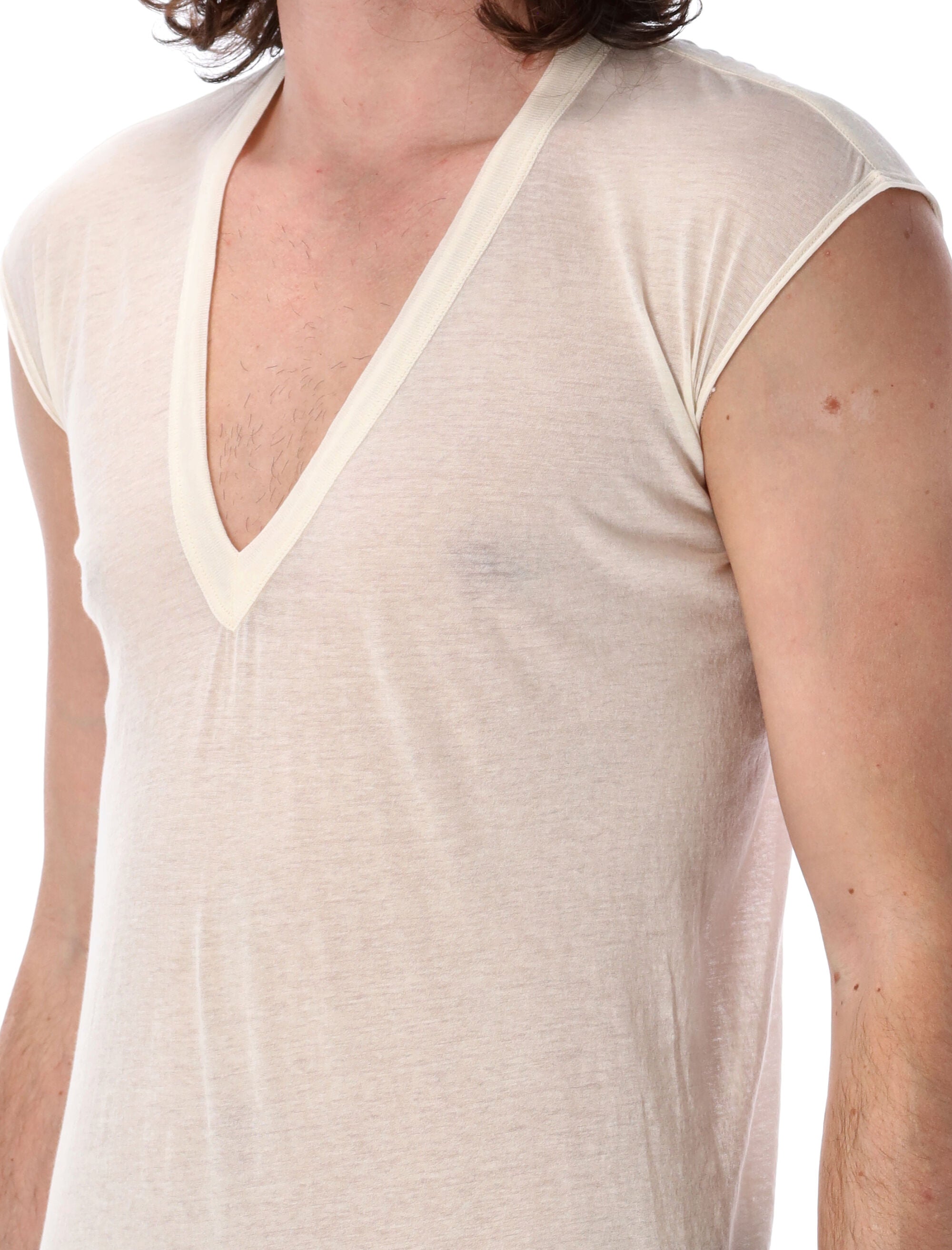 Rick Owens-OUTLET-SALE-T-Shirts & Polos BEIGE-ARCHIVIST