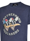 DSQUARED2-OUTLET-SALE-T-Shirts & Polos BLAU-ARCHIVIST