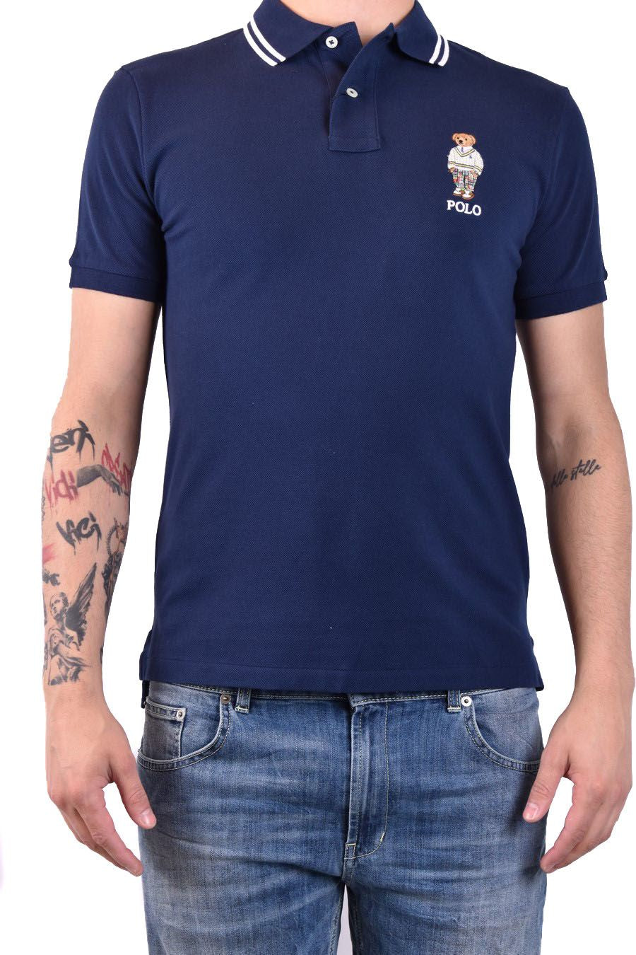 POLO RALPH LAUREN-OUTLET-SALE-T-Shirts & Polos BLAU-ARCHIVIST