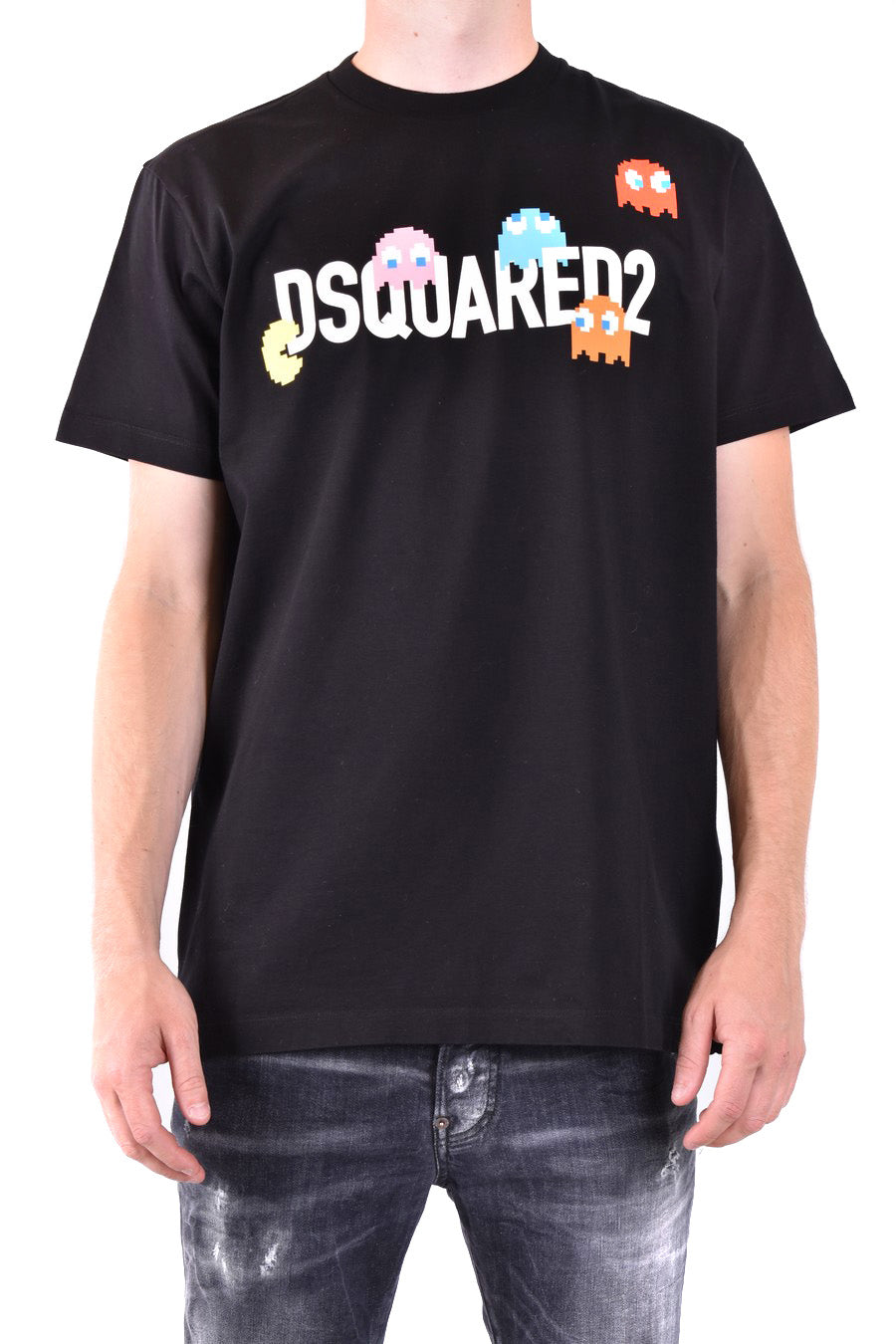 DSQUARED2-OUTLET-SALE-T-Shirts & Polos SCHWARZ-ARCHIVIST