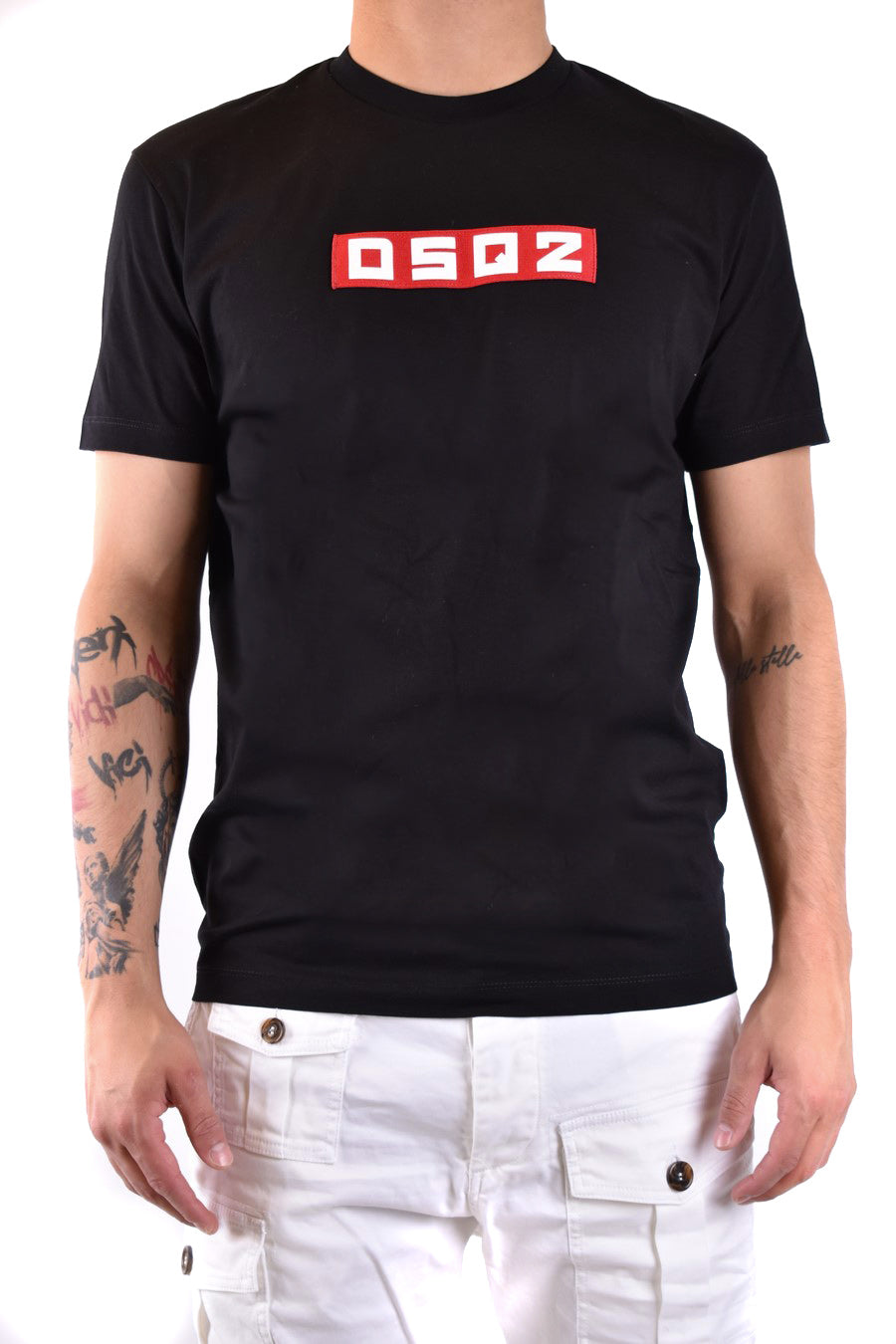 DSQUARED2-OUTLET-SALE-T-Shirts & Polos SCHWARZ-ARCHIVIST