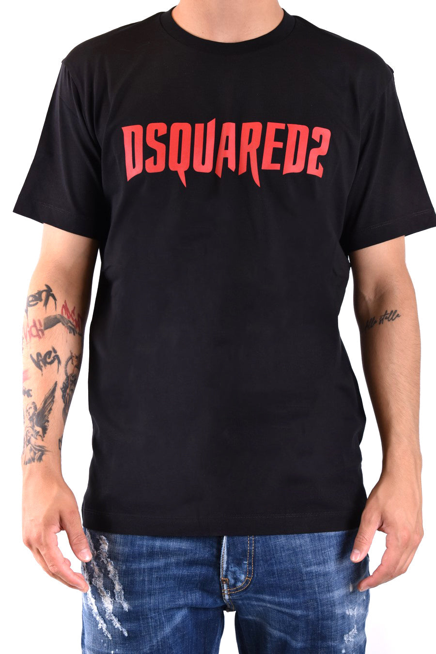 DSQUARED2-OUTLET-SALE-T-Shirts & Polos SCHWARZ-ARCHIVIST