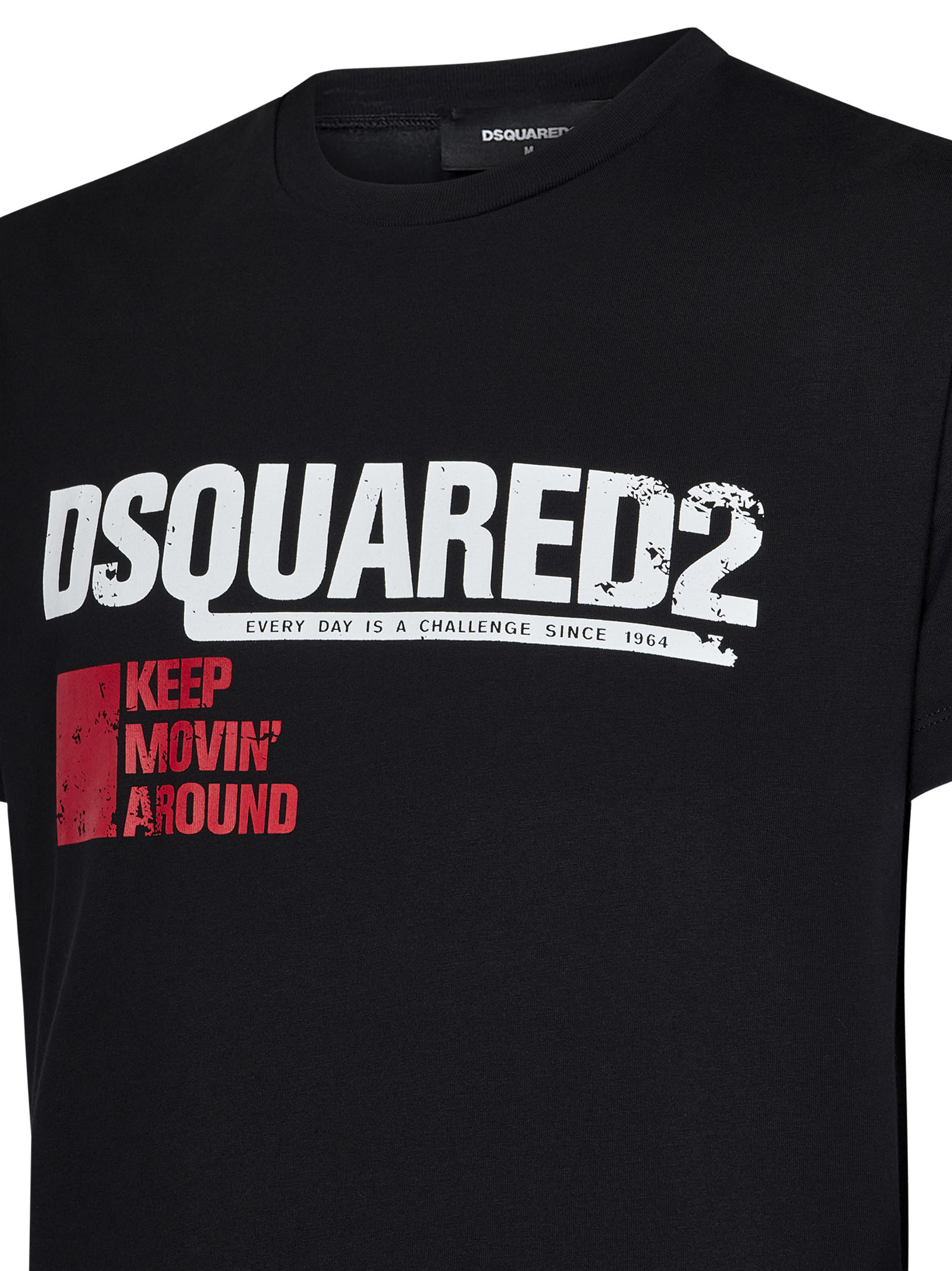 DSQUARED2-OUTLET-SALE-T-Shirts & Polos SCHWARZ-ARCHIVIST