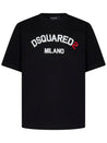 DSQUARED2-OUTLET-SALE-T-Shirts & Polos SCHWARZ-ARCHIVIST