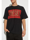 Diesel-OUTLET-SALE-T-Shirts & Polos SCHWARZ-ARCHIVIST