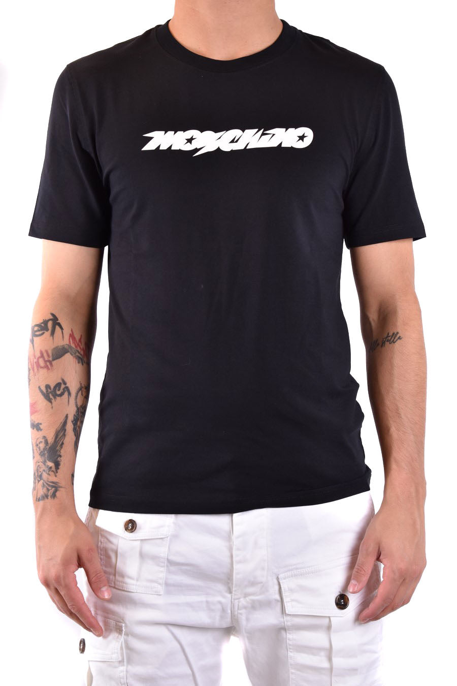 MOSCHINO-OUTLET-SALE-T-Shirts & Polos SCHWARZ-ARCHIVIST