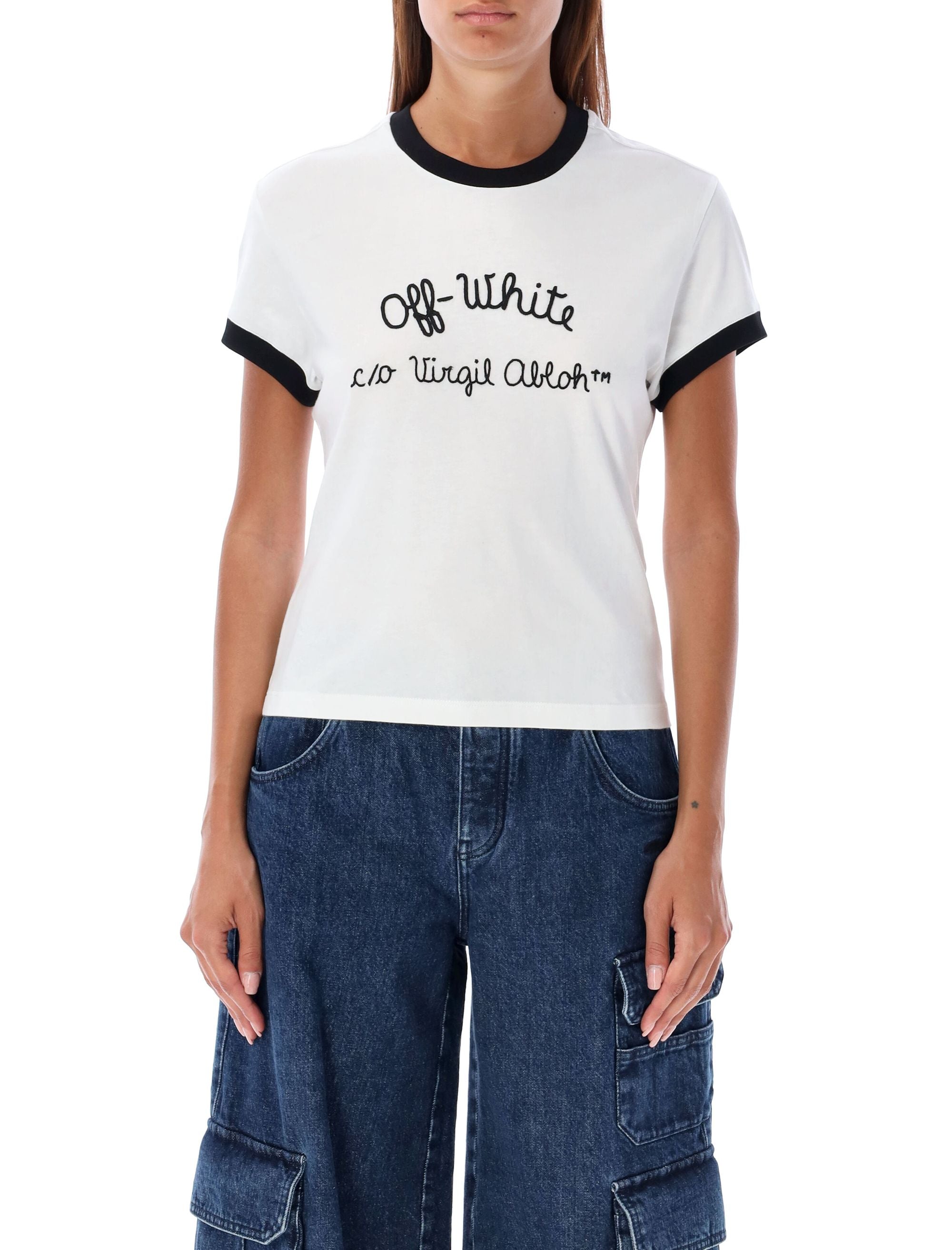 OFF-WHITE KIDS-OUTLET-SALE-T-Shirts & Polos SCHWARZ-ARCHIVIST