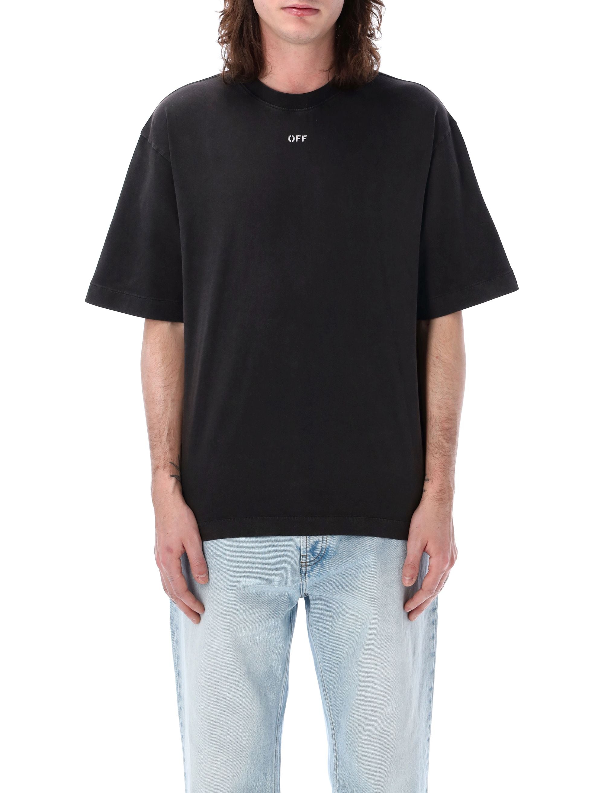 OFF-WHITE KIDS-OUTLET-SALE-T-Shirts & Polos SCHWARZ-ARCHIVIST