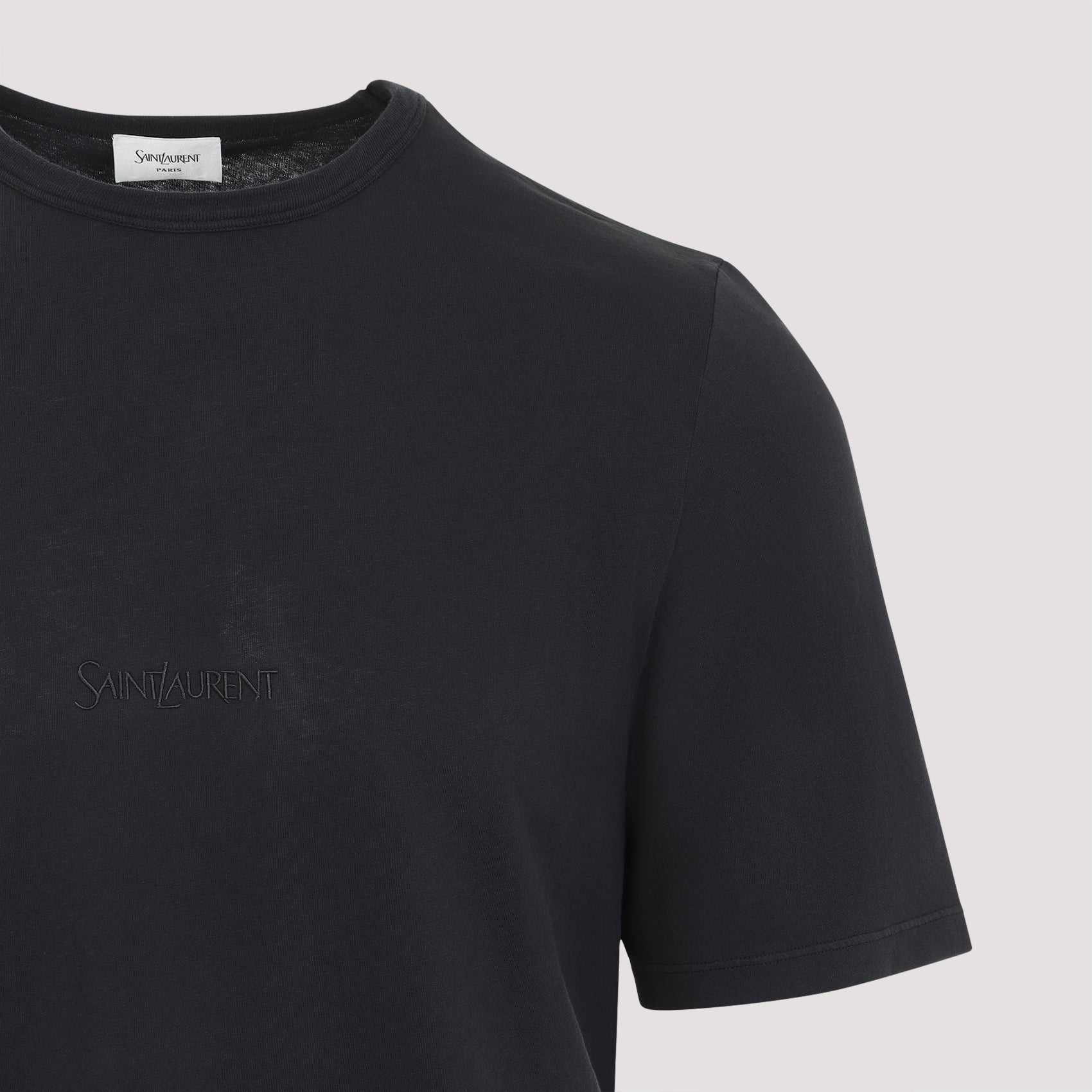 Saint Laurent-OUTLET-SALE-T-Shirts & Polos SCHWARZ-ARCHIVIST