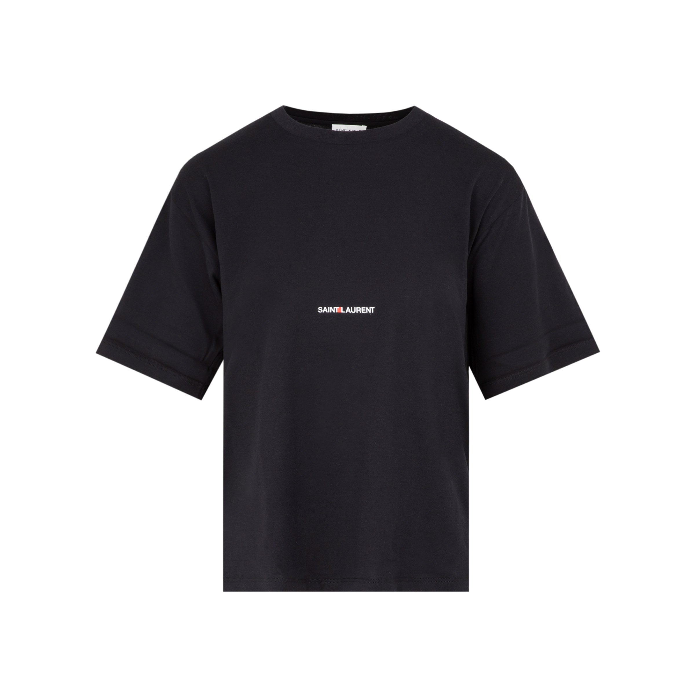 Saint Laurent-OUTLET-SALE-T-Shirts & Polos SCHWARZ-ARCHIVIST