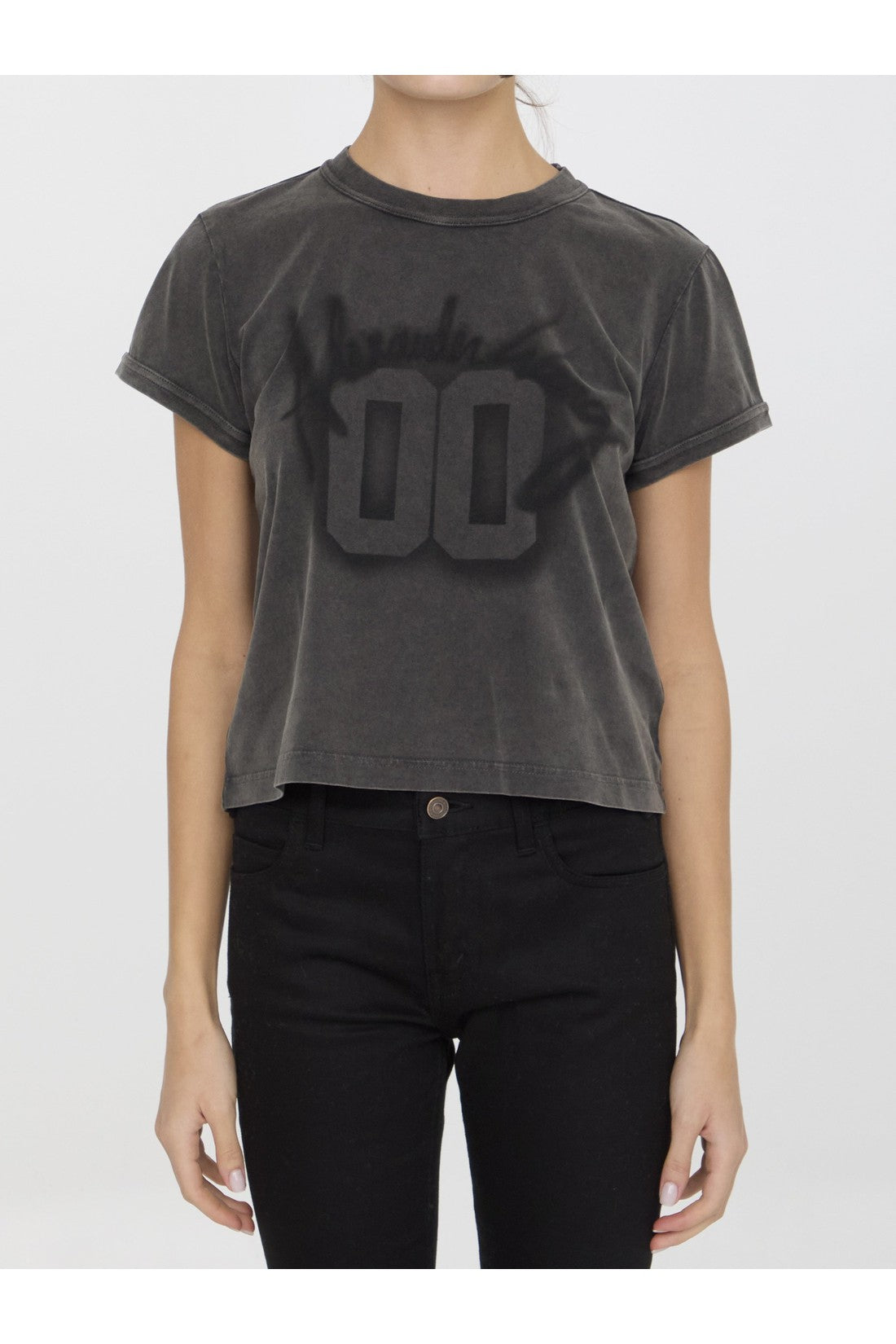 ALEXANDER WANG-OUTLET-SALE-T-shirt with 00 graphic-ARCHIVIST