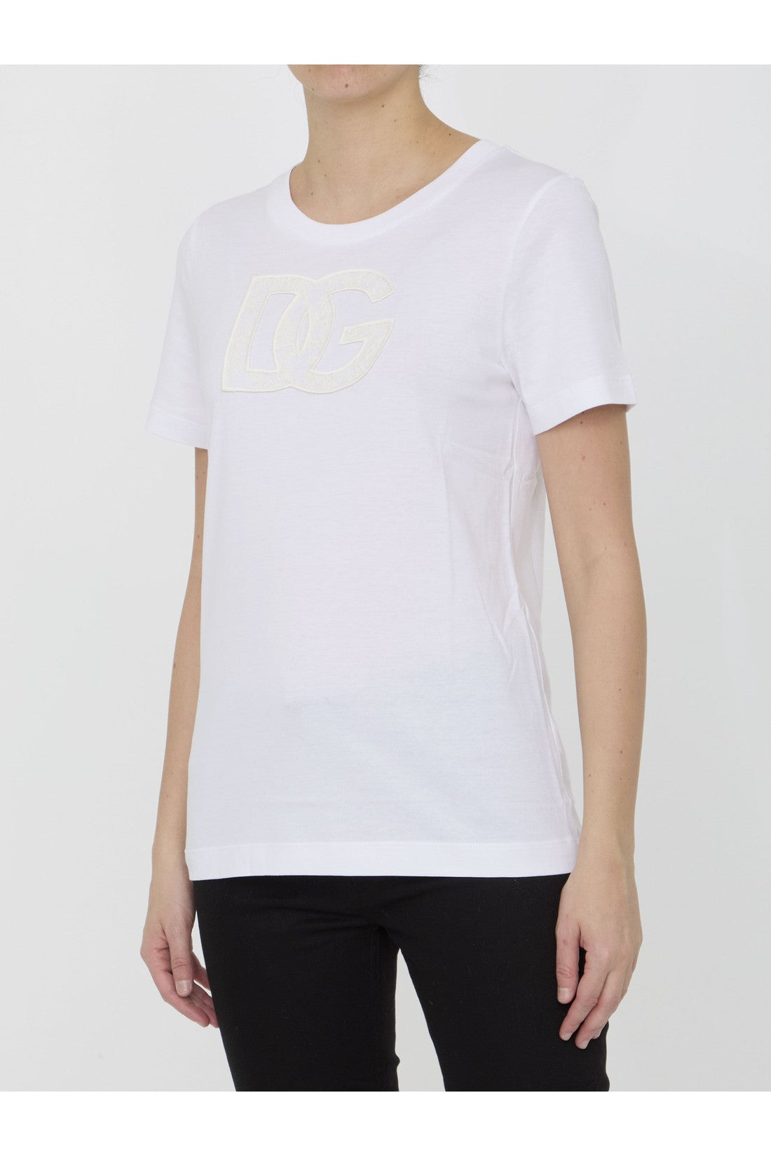 DOLCE&GABBANA-OUTLET-SALE-T-shirt with DG logo-ARCHIVIST