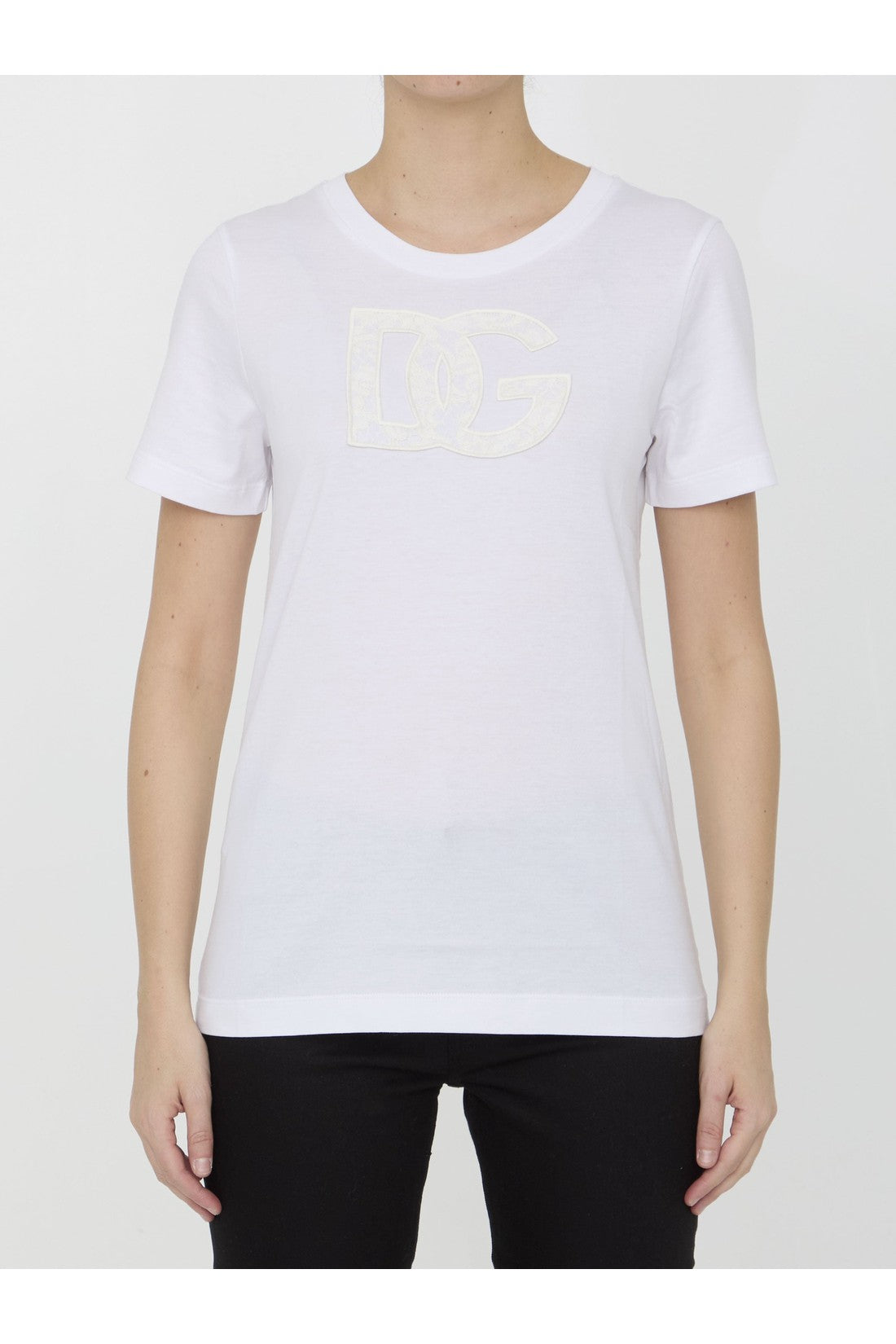 Dolce&Gabbana-OUTLET-SALE-T-shirt with DG logo-ARCHIVIST