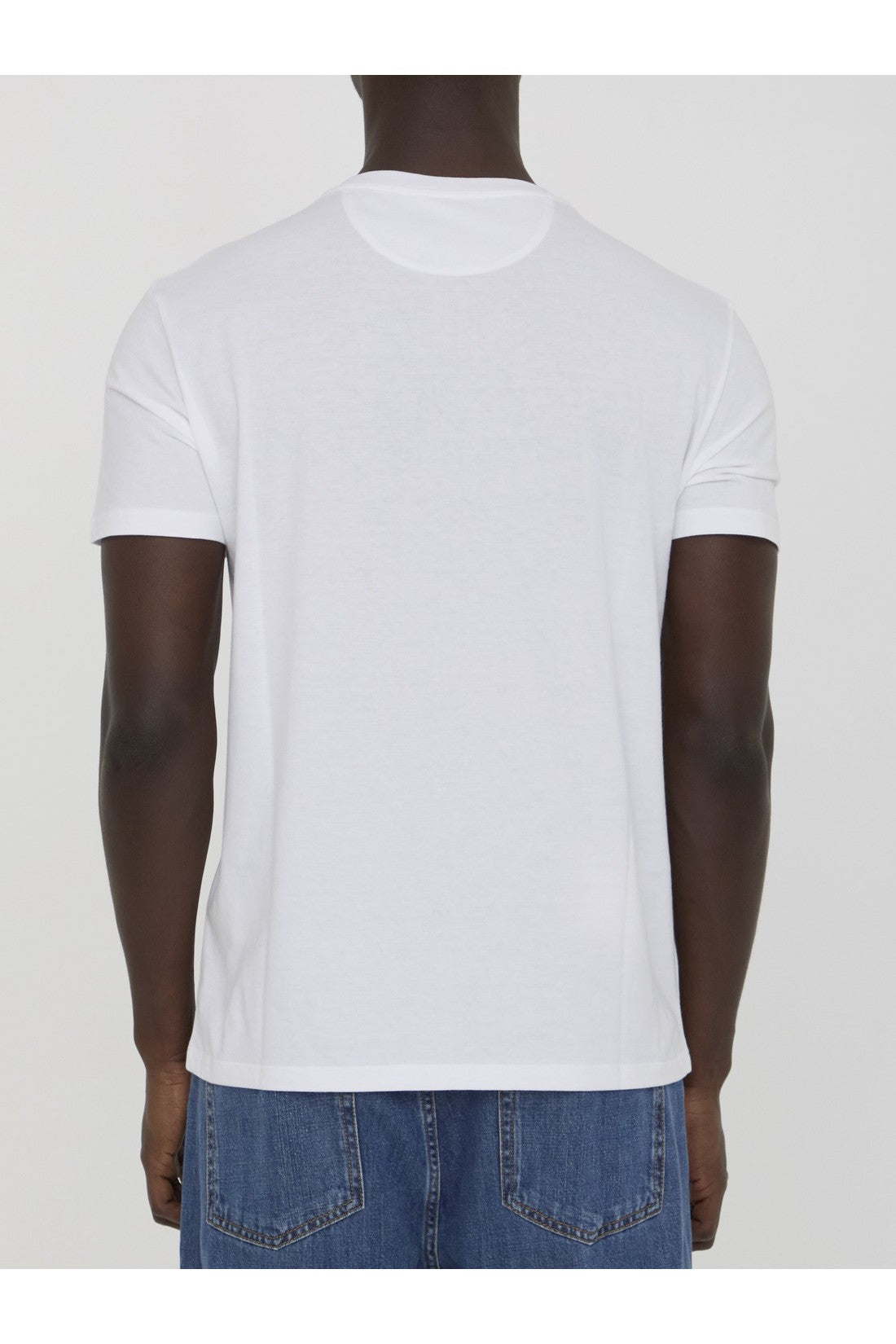 VALENTINO GARAVANI-OUTLET-SALE-T-shirt with VLogo Signature patch-ARCHIVIST