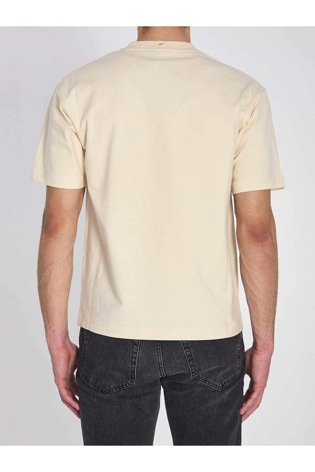 Moncler grenoble-OUTLET-SALE-T-shirt with a denim pocket-ARCHIVIST