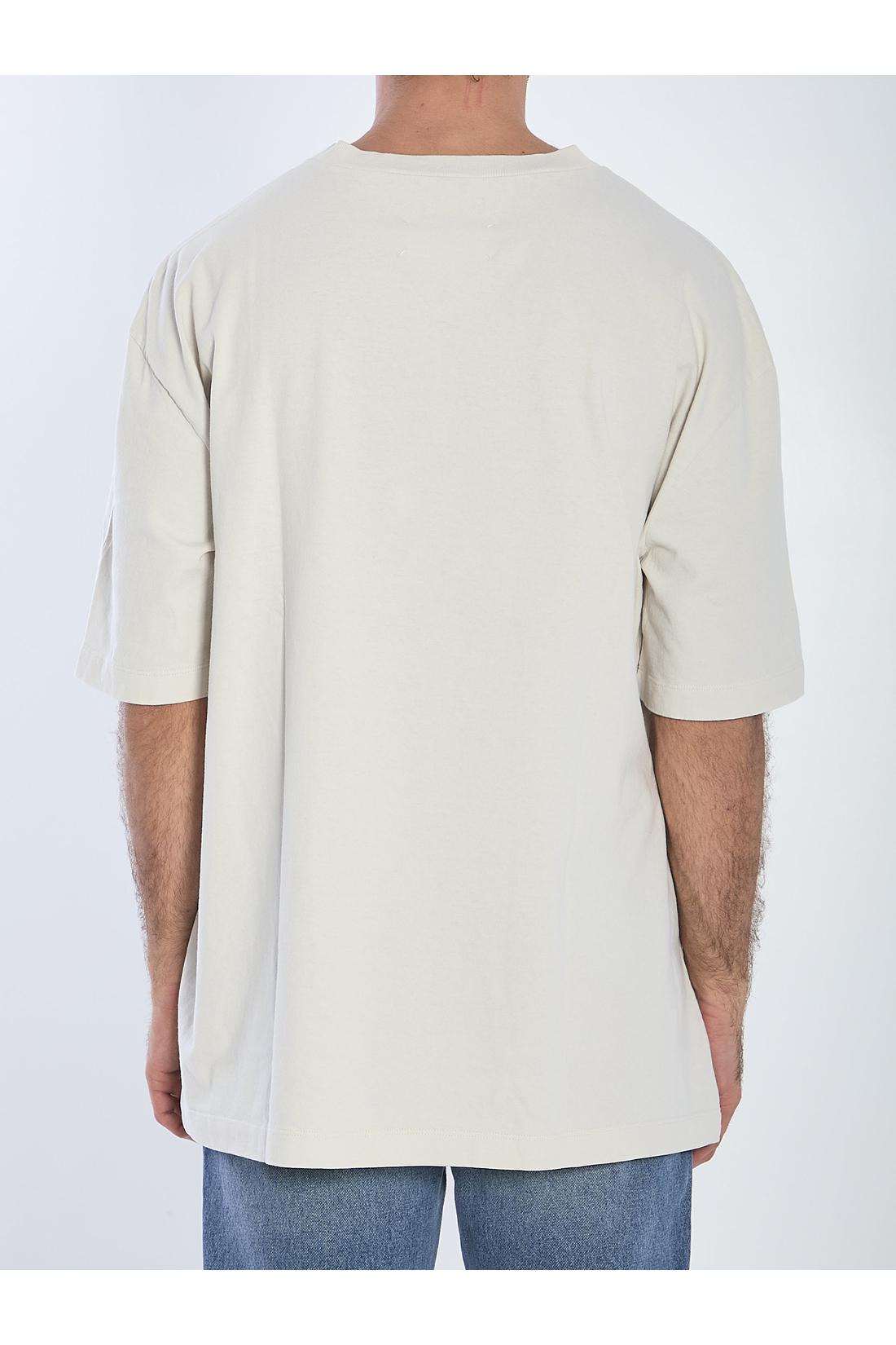 Maison Margiela-OUTLET-SALE-T-shirt with embroidered logo-ARCHIVIST