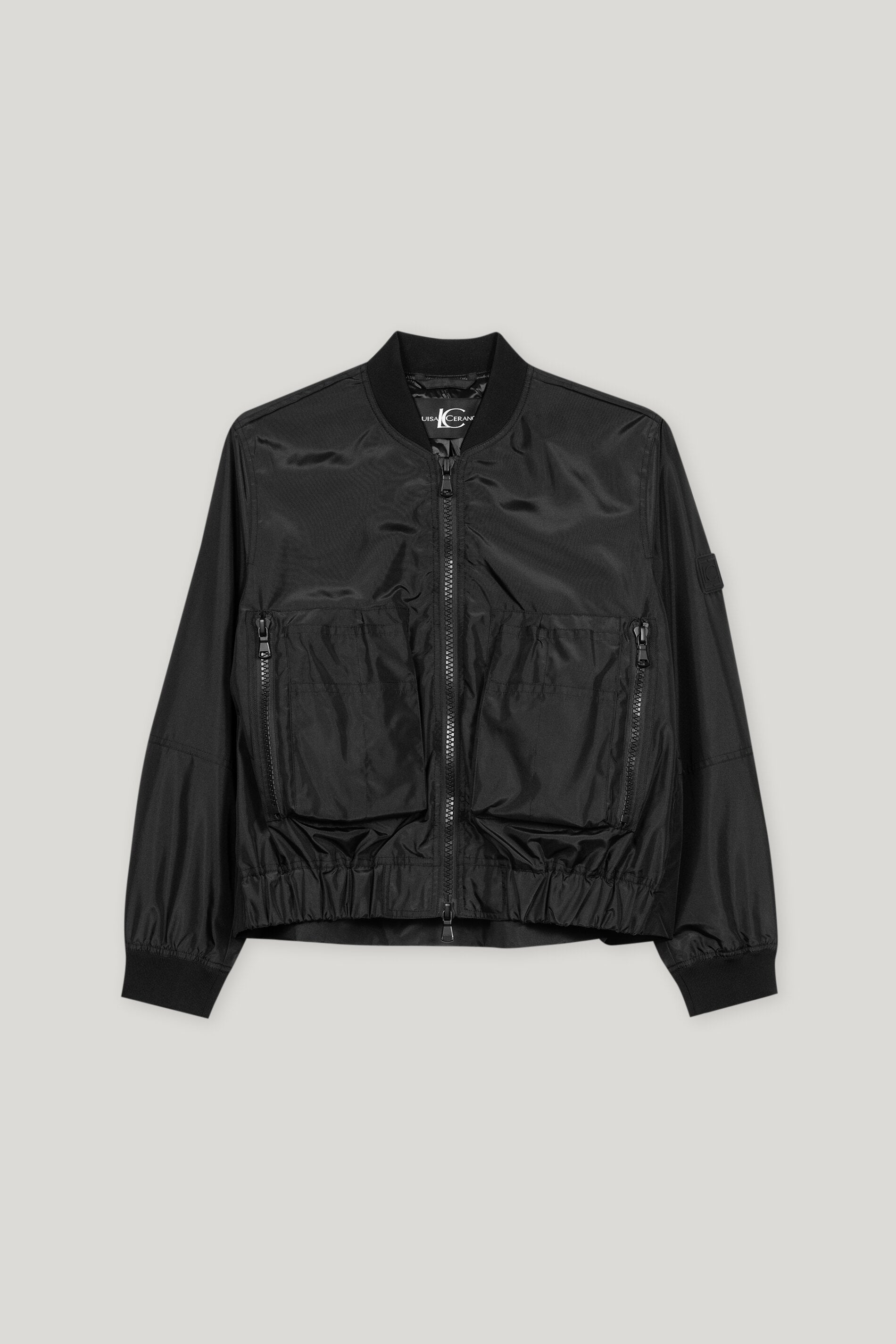 Luisa Cerano-Taft-Blouson-Jacken & Mäntel-Black-Deal-Outlet-by-ARCHIVIST