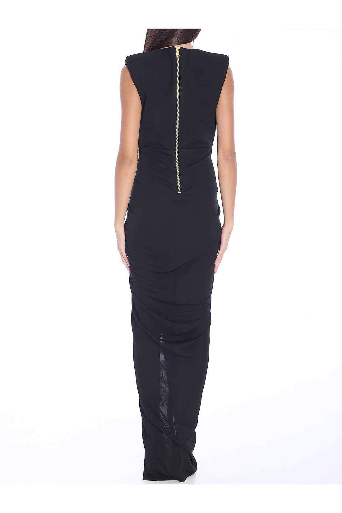 BALMAIN-OUTLET-SALE-Tailleur long dress in crêpe-ARCHIVIST