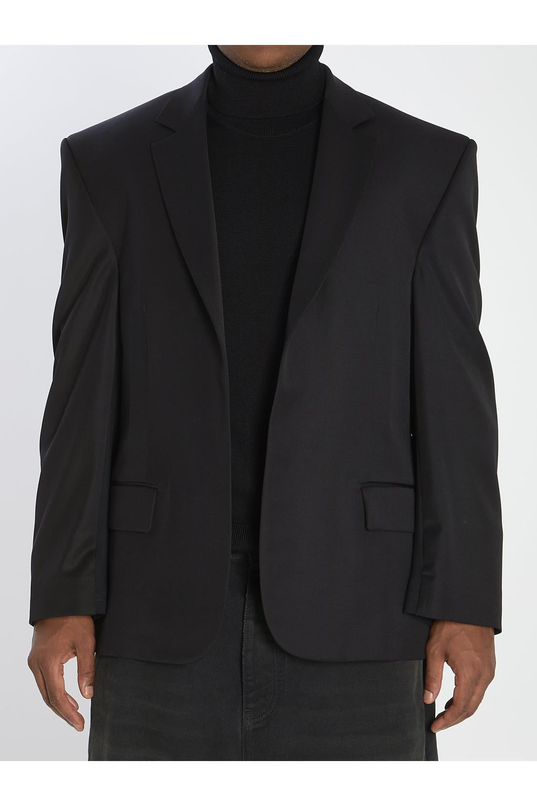 Balenciaga-OUTLET-SALE-Tailored jacket in twill and jersey-ARCHIVIST