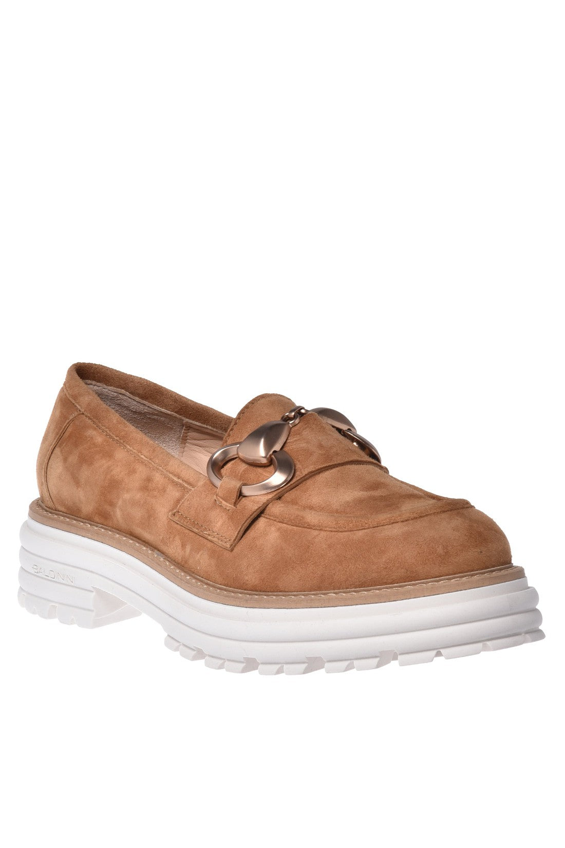 Tan suede loafer