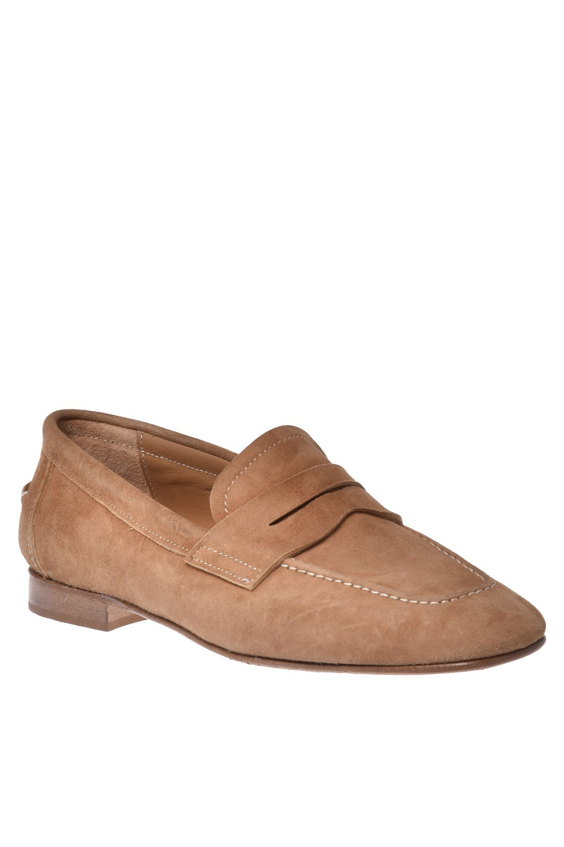 Tan suede loafer