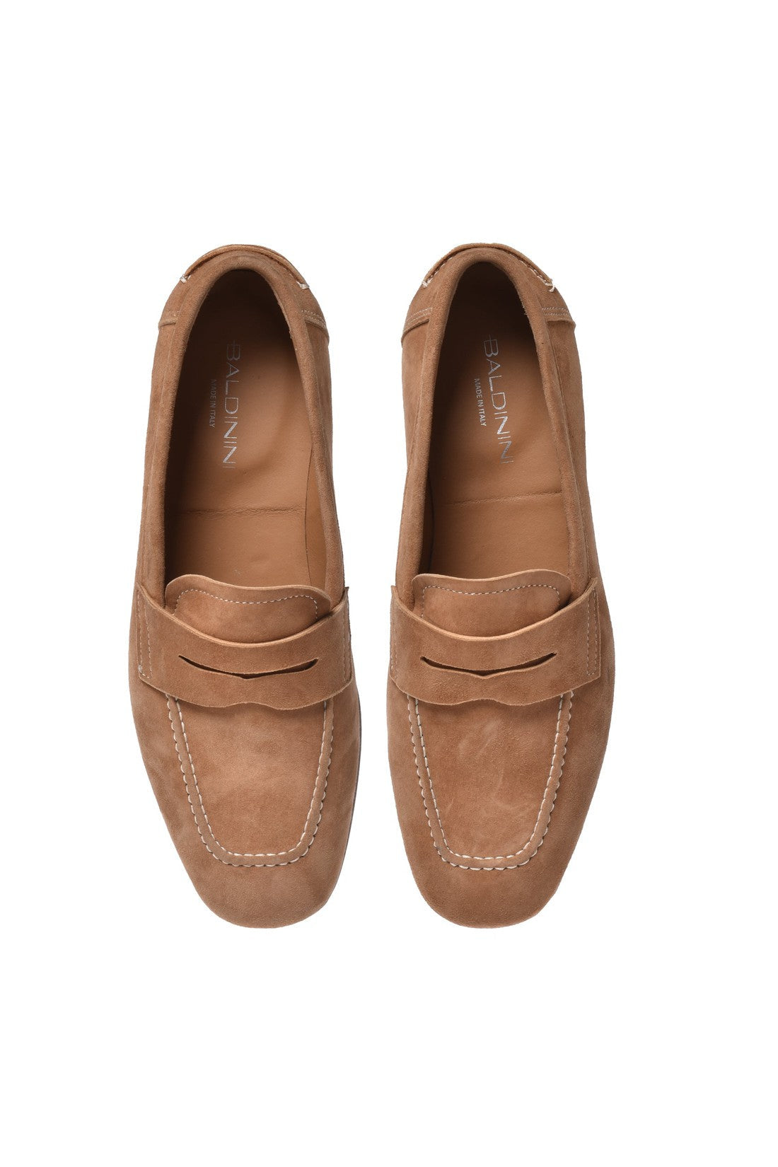 Tan suede loafer