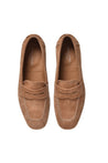 Tan suede loafer