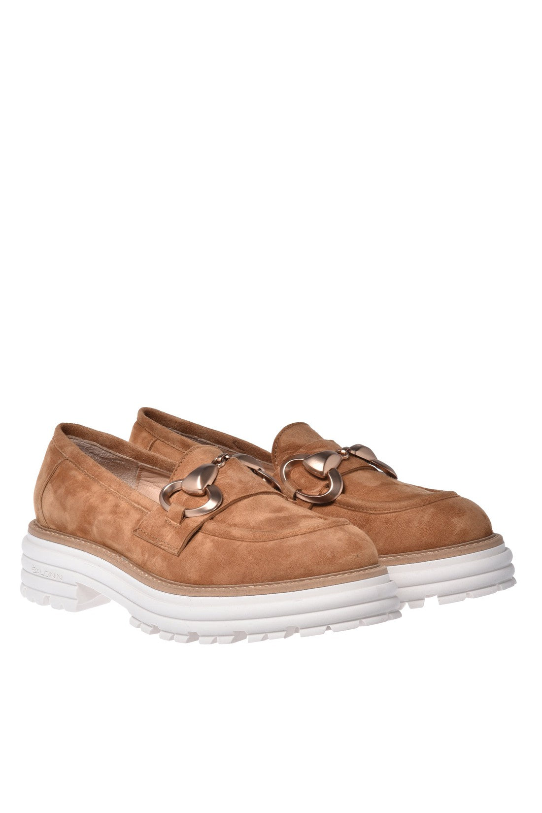 Tan suede loafer