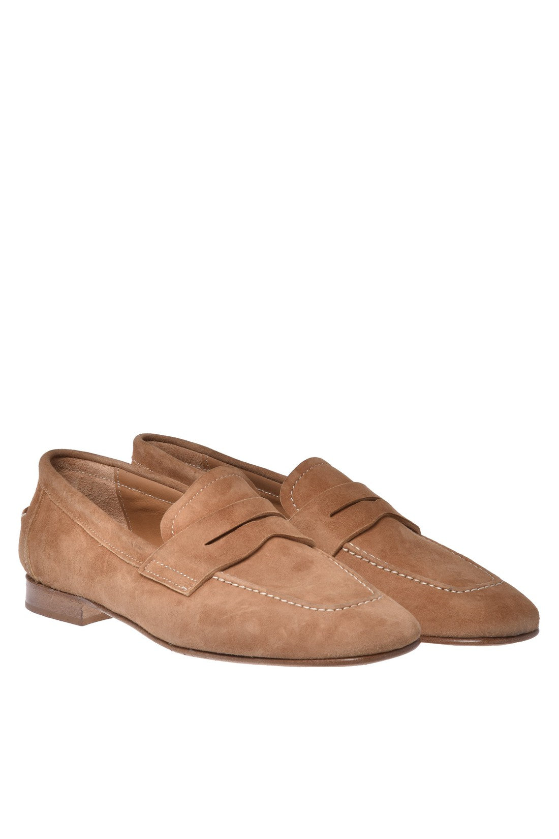 Tan suede loafer